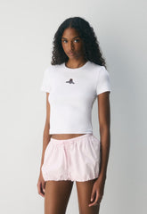 Little Ripple Icon T-Shirt - BRGHT WHTE/BEANIE