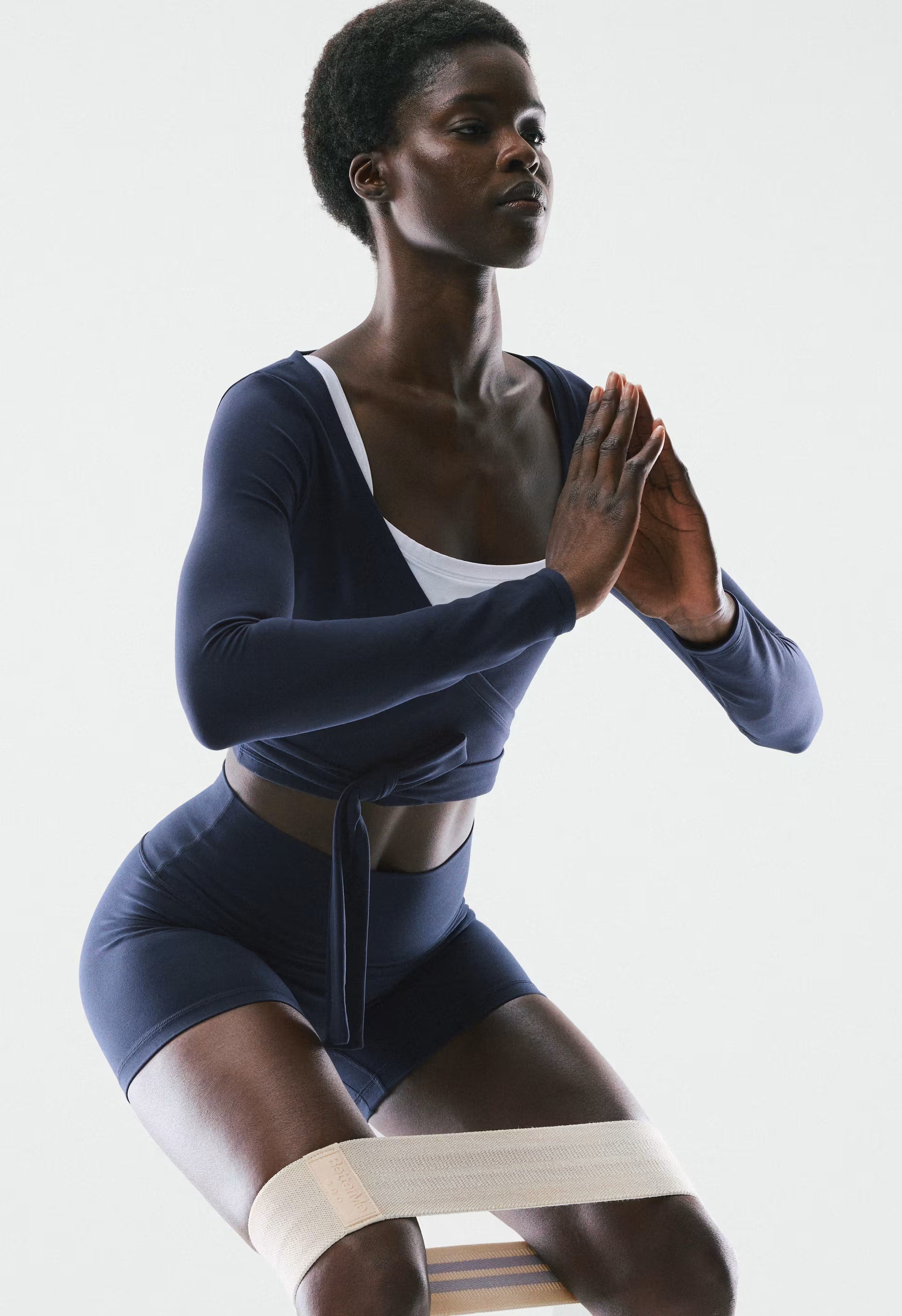 BUTTER Focal Wrap Longsleeve - VILLA BLUE