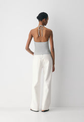 HomeStretch™ Smooth Slowjam Halter Top - HEATHER CHROME