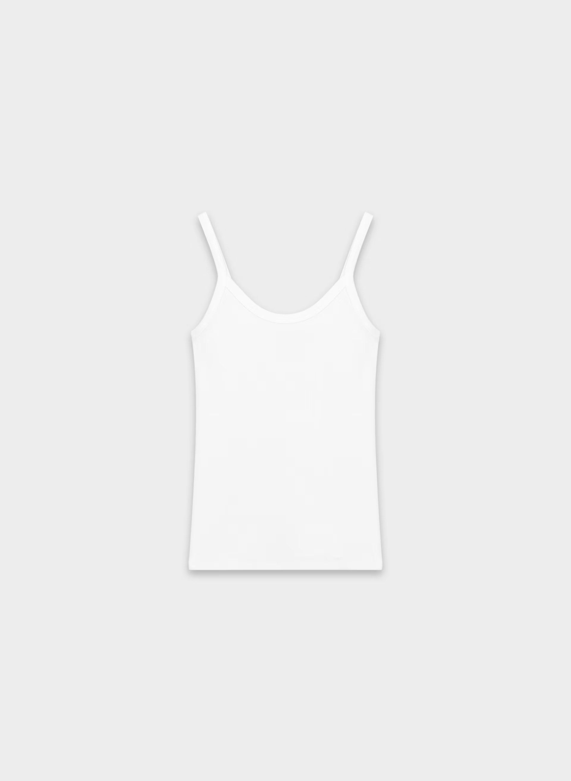 Homestretch™ Rib Spectrum Hip Cami Tank - WHITE