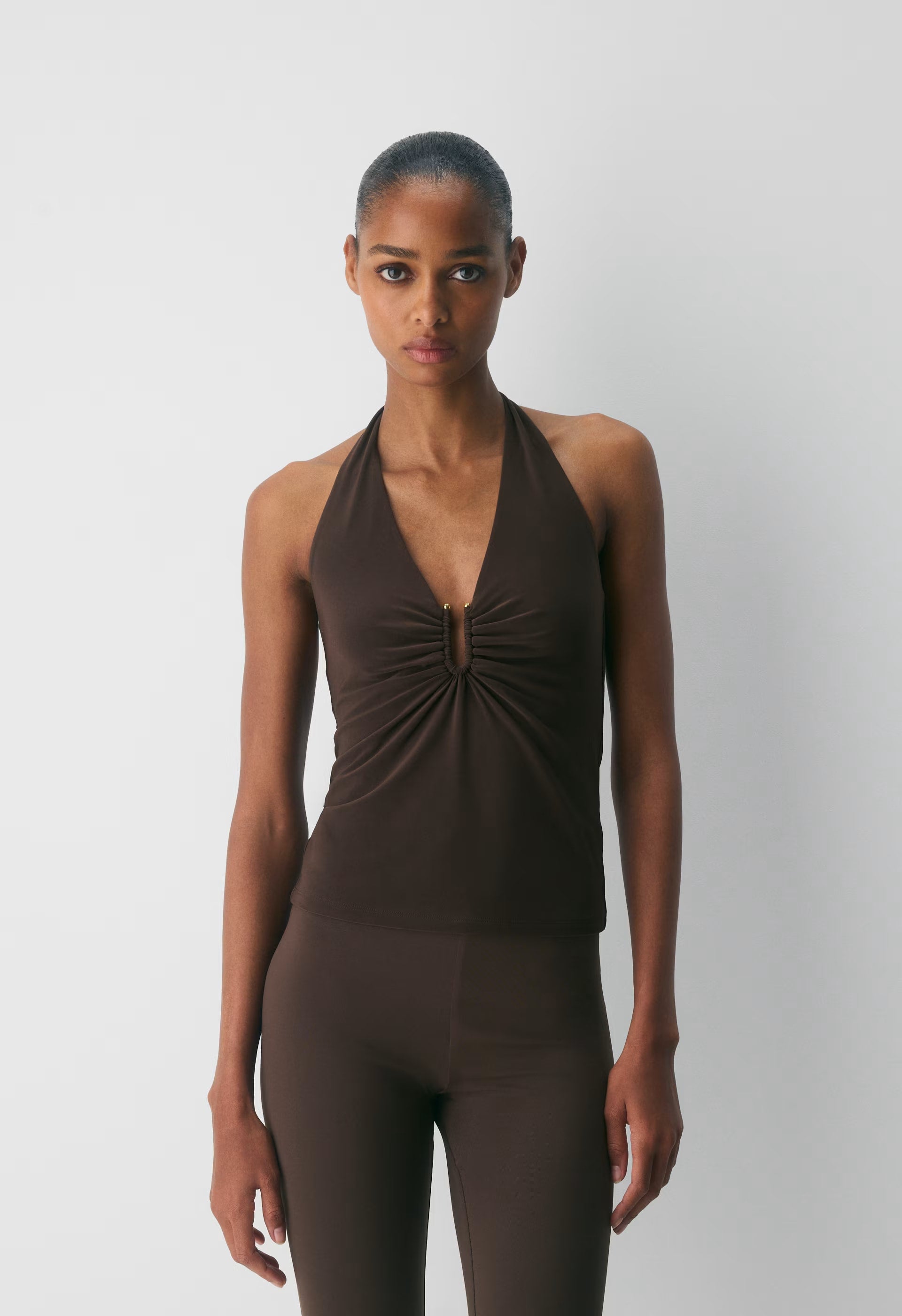 Smooth Matter™ Hatchway Halter Top - RICH MOCHA BROWN