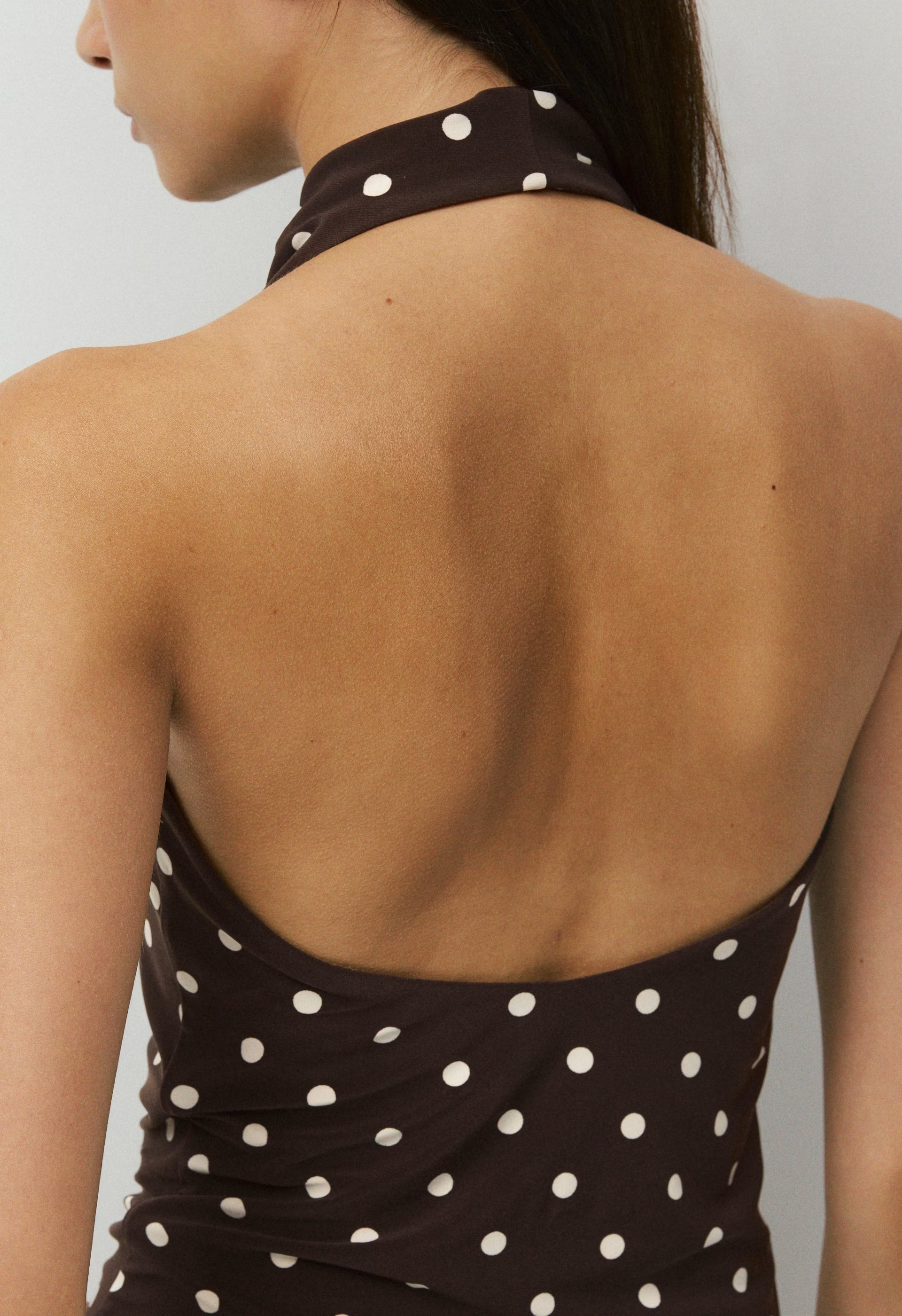 Smooth Matter™ Tower Halter Top - RCH MCH BRN/LT BRCH