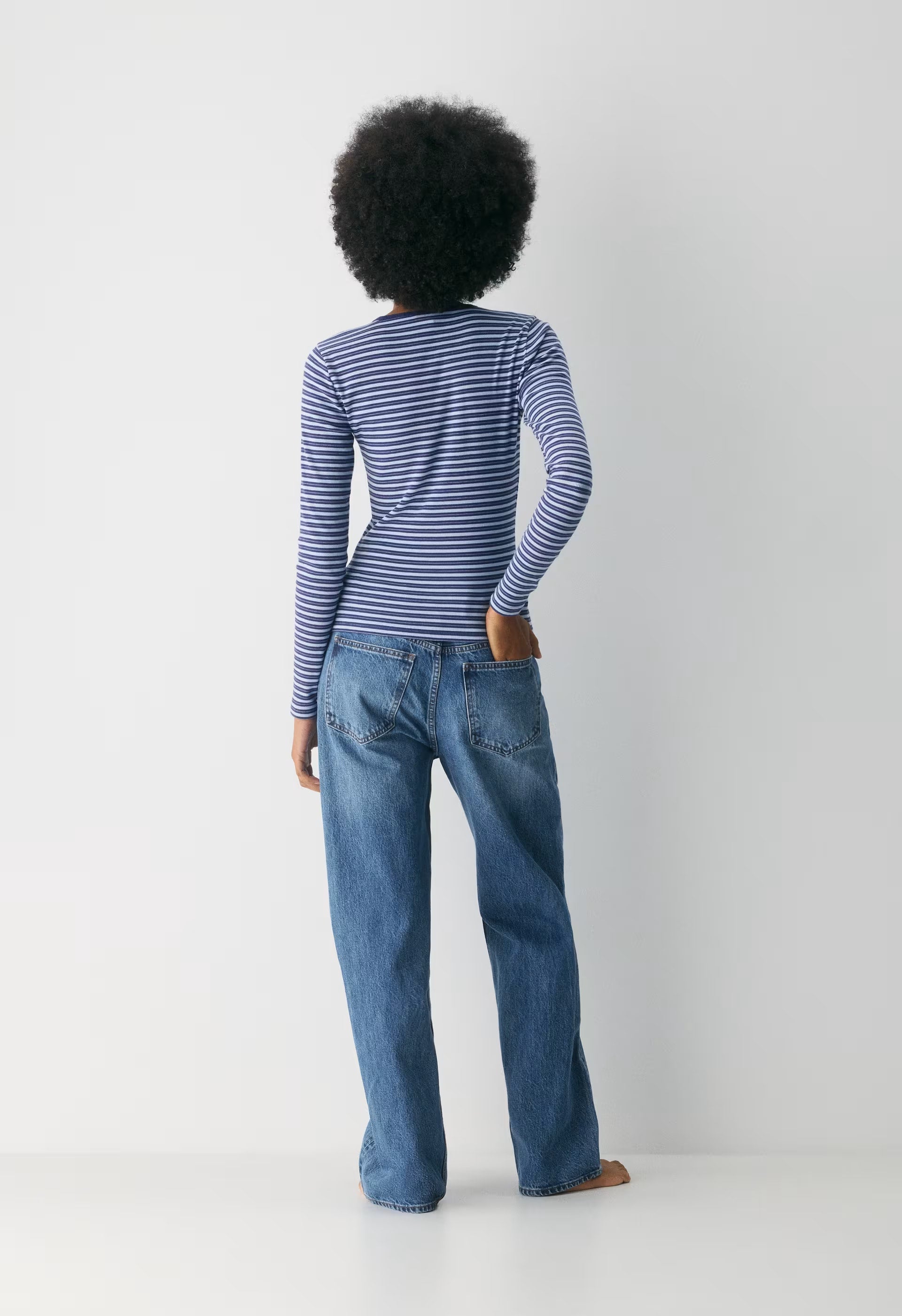 HomeStretch™ Rib Solo Longsleeve - HARBOUR NVY/RPPLE BLU