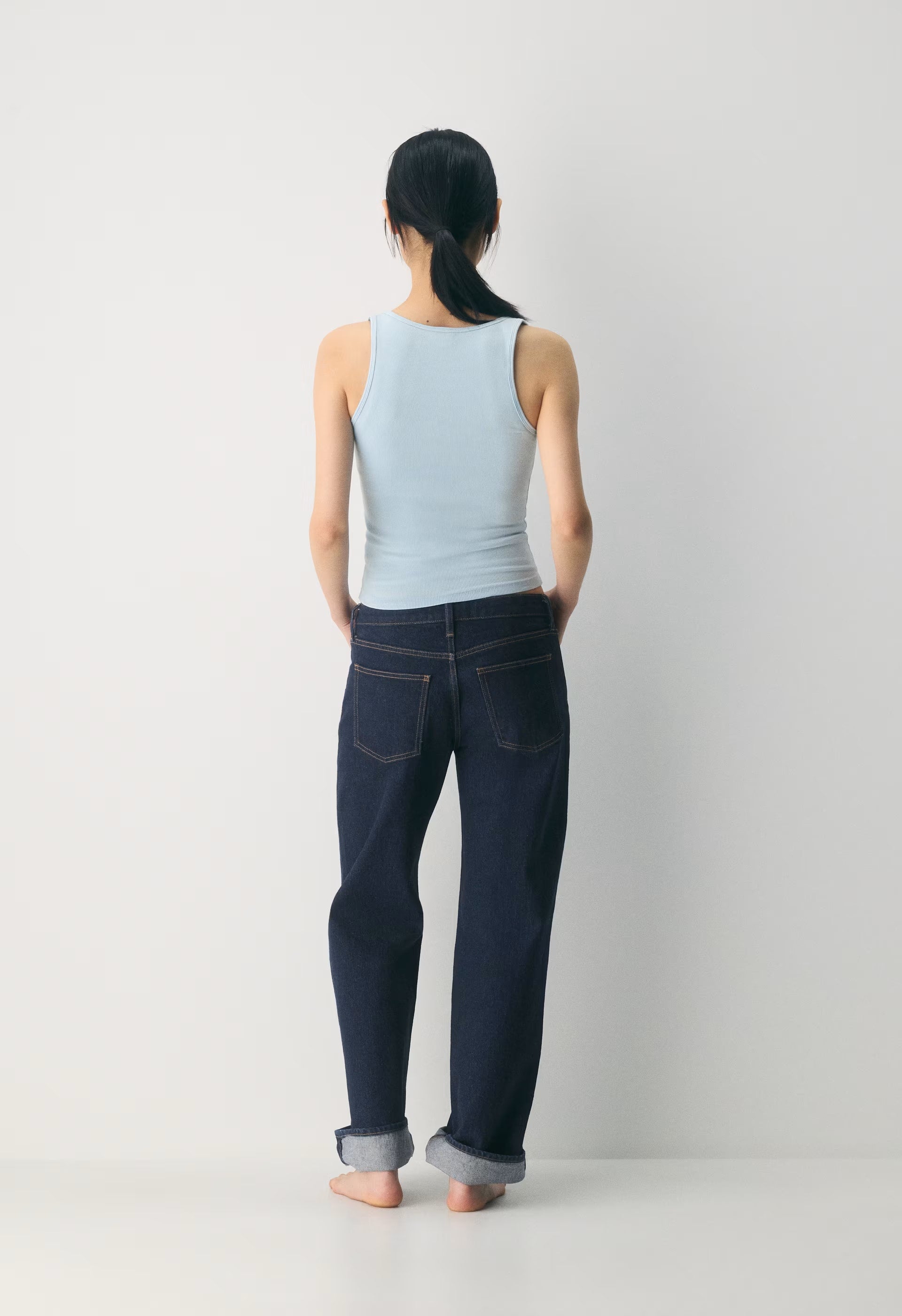 HomeStretch™ Rib Frequency Tank - NO-STRESS BEACH BLUE