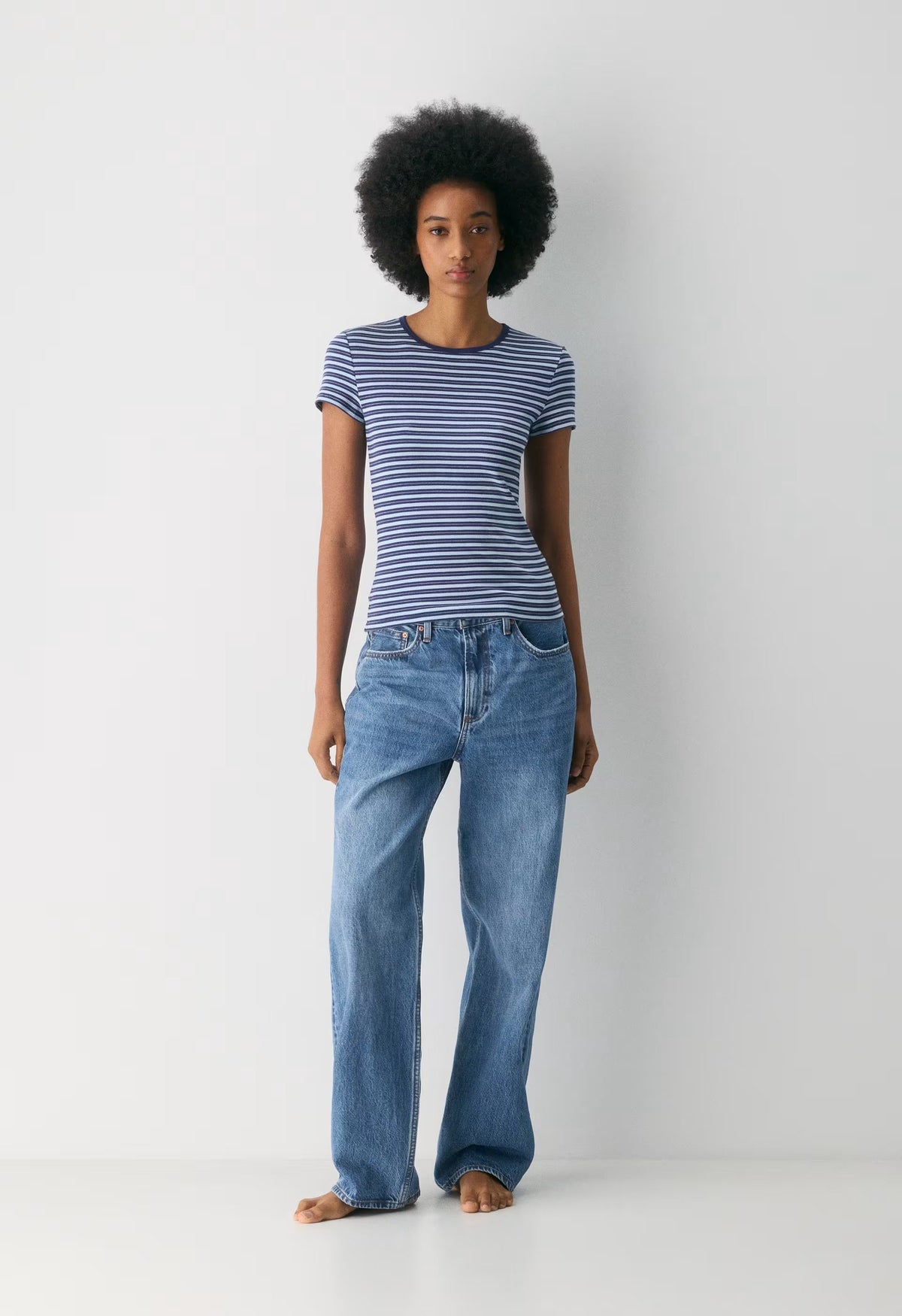 HomeStretch™ Rib Tune T-Shirt - HARBOUR NVY/RPPLE BLU