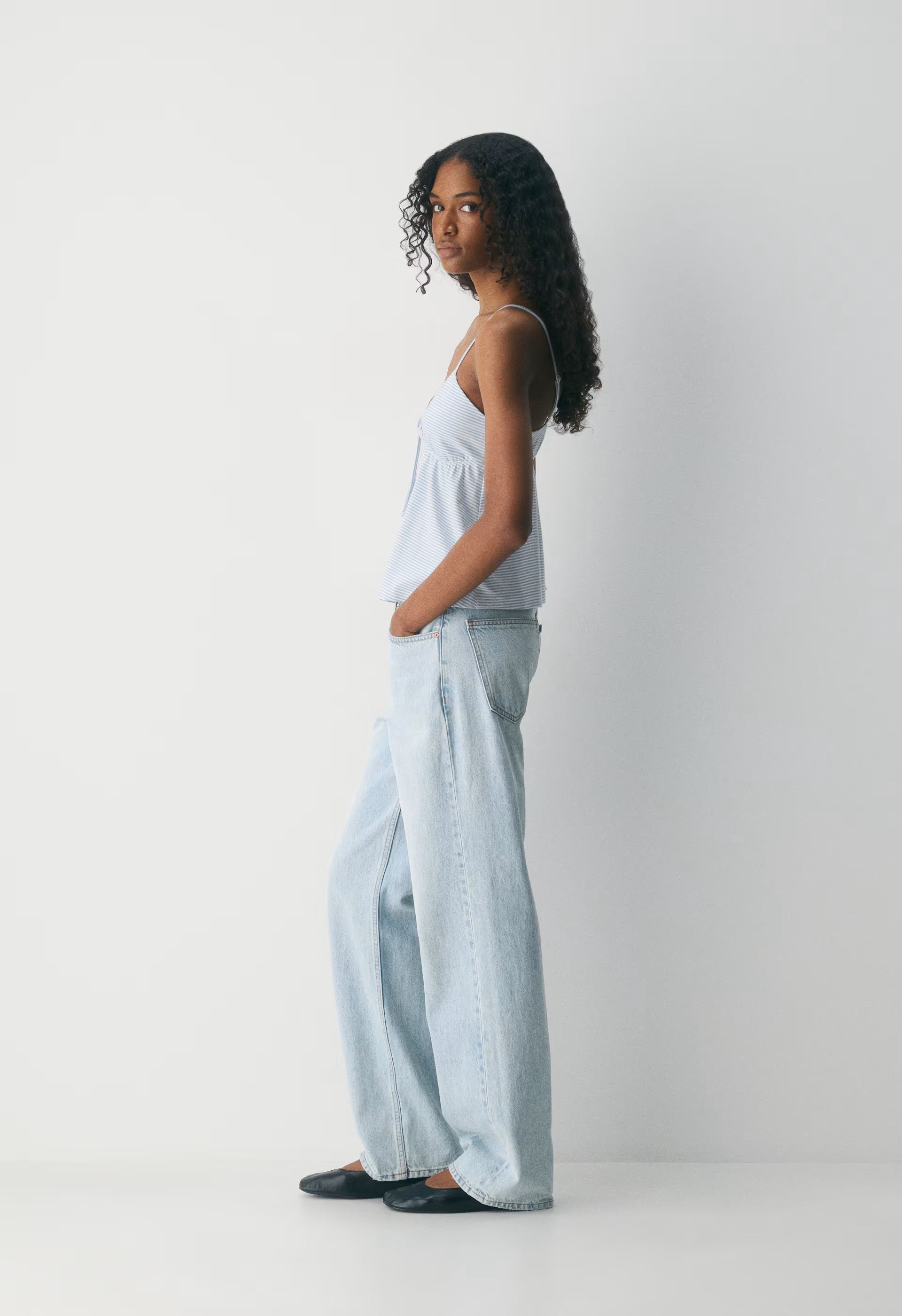 CottonWhisk™ Loulou Camisole - RIPPLE BLUE/ WHITE