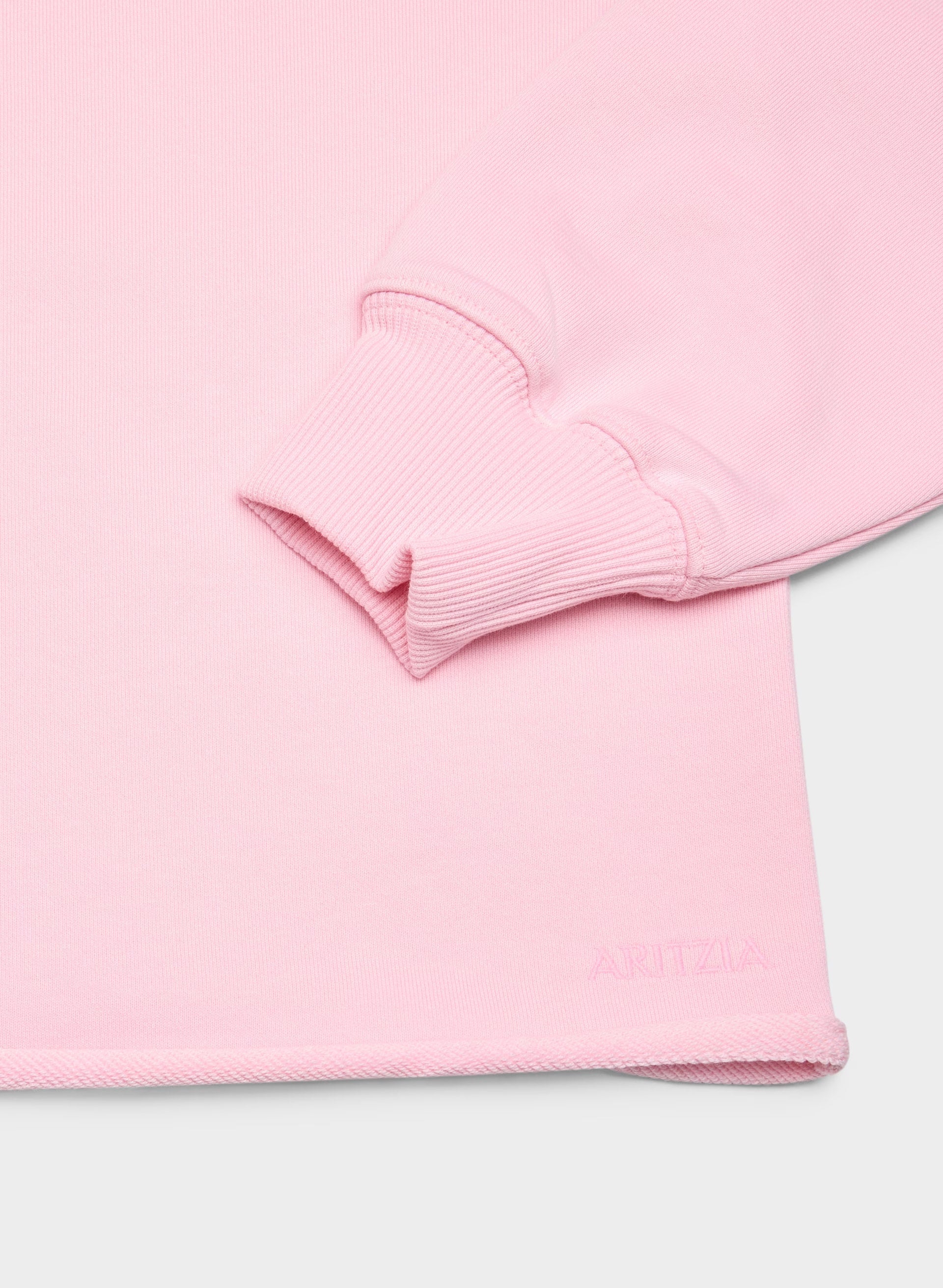 Terry Sweatfleece Perfect Off-Shoulder Top - MILKSHAKE PINK