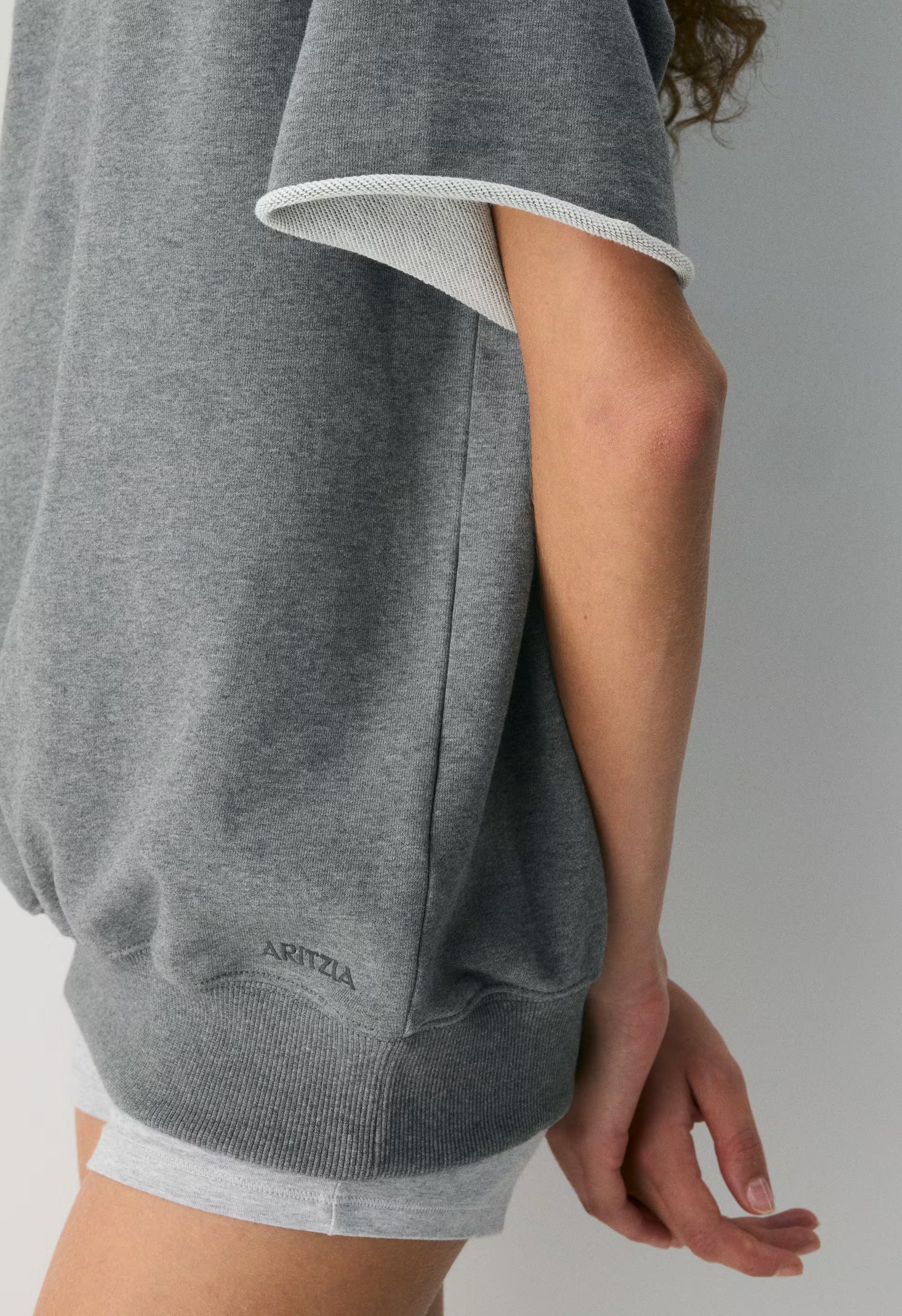 Terry Sweatfleece Perfect Raglan T-Shirt - HEATHER DARK GREY