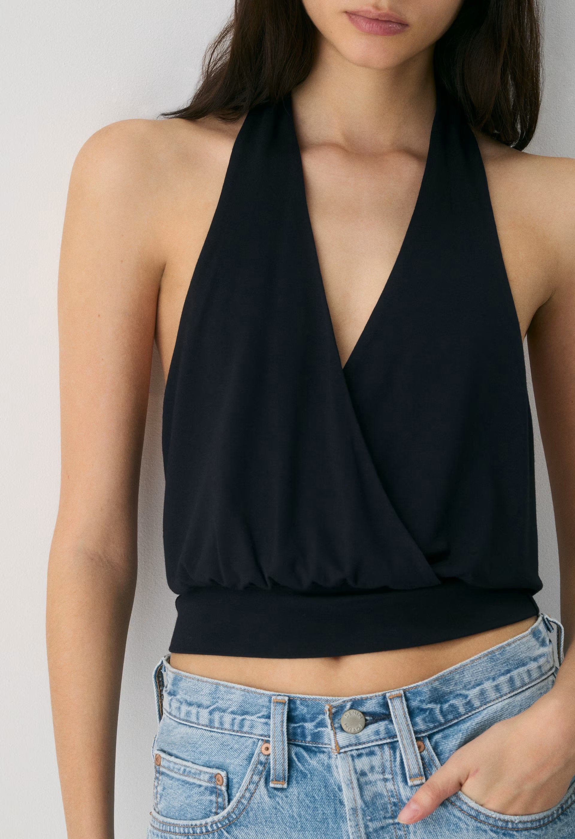 Chantal Halter Top - BLACK
