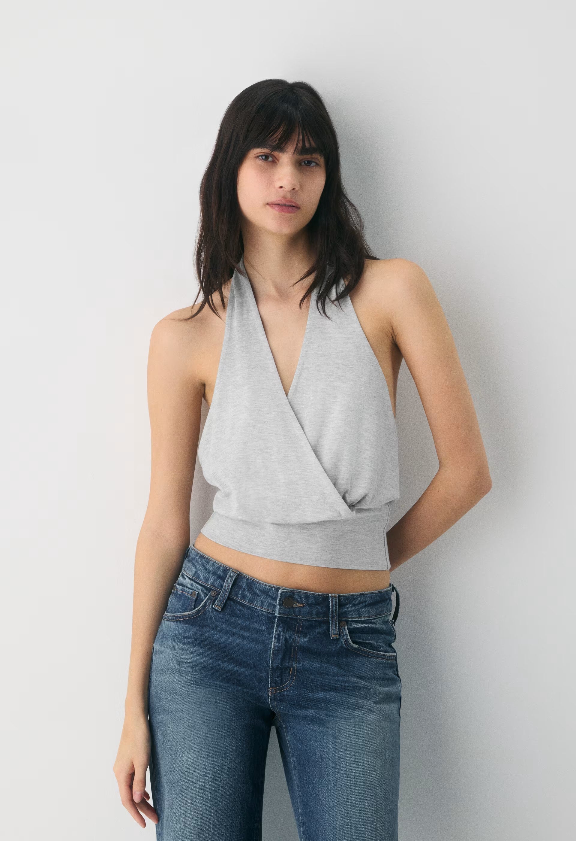 Chantal Halter Top - HEATHER CHROME