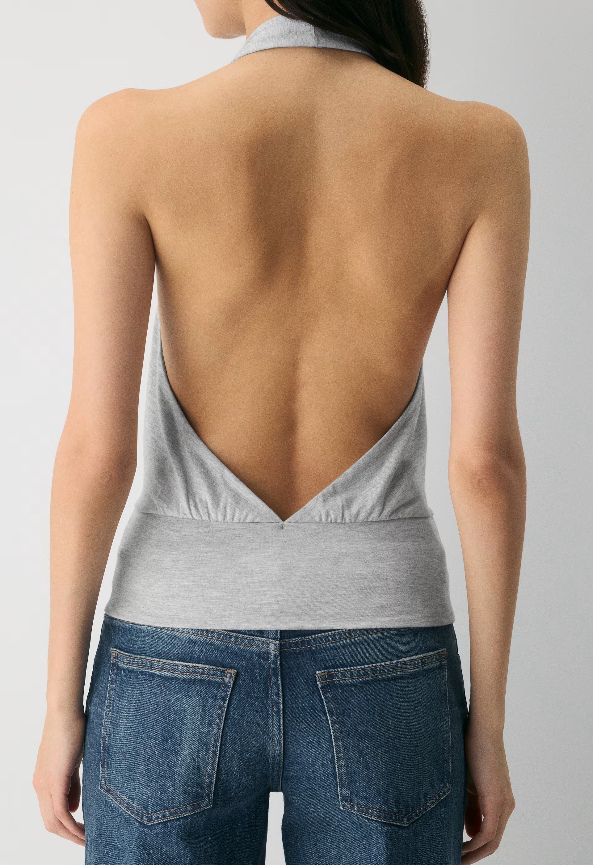 Chantal Halter Top - HEATHER CHROME