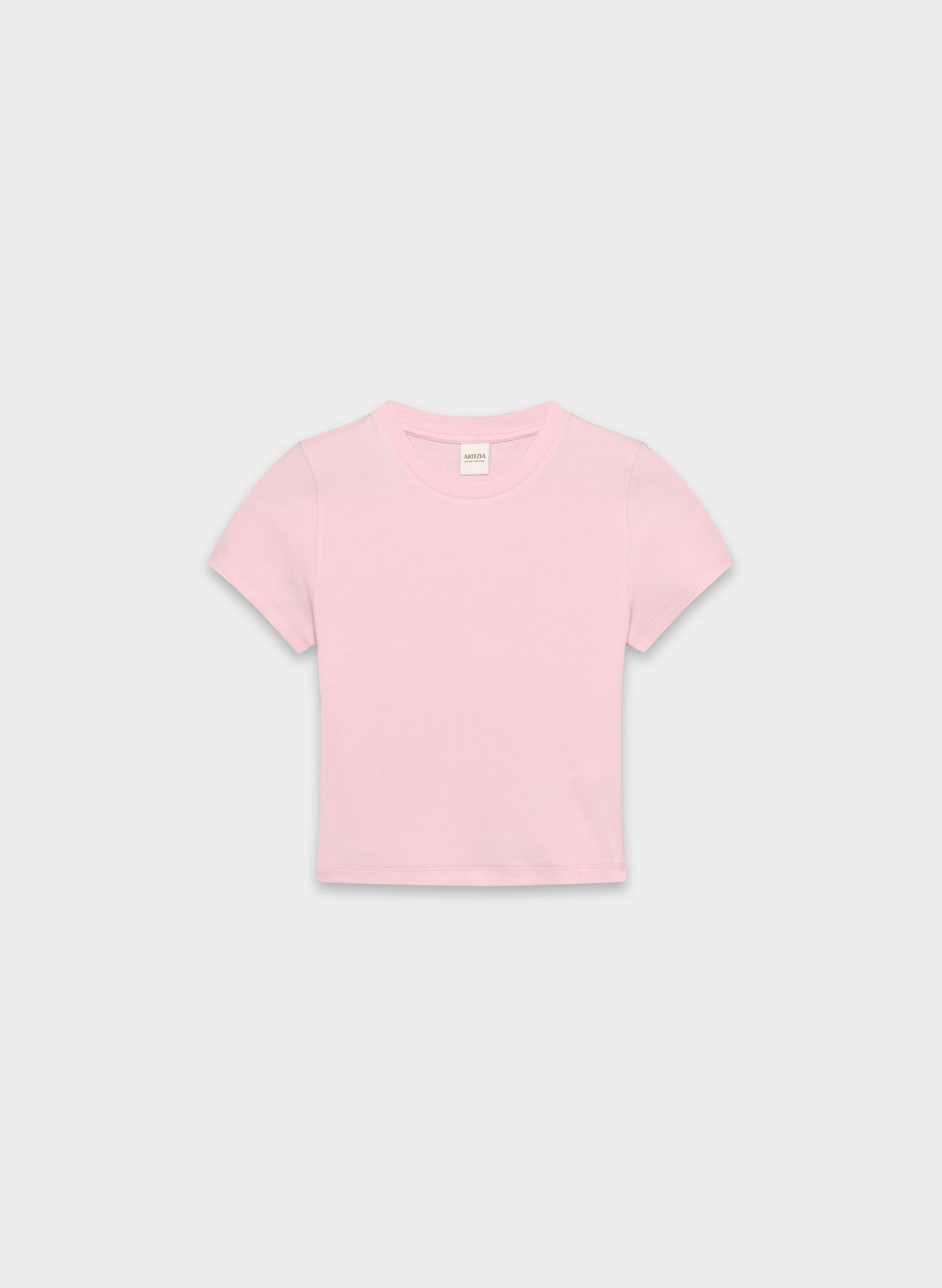 HomeStretch™ Rib Tune Waist T-Shirt - MILKSHAKE PINK