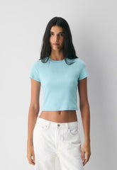 HomeStretch™ Rib Tune Waist T-Shirt - PANORAMA BLUE
