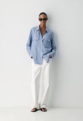Utility Shirt - MTCHL STRP FR BLU/WT