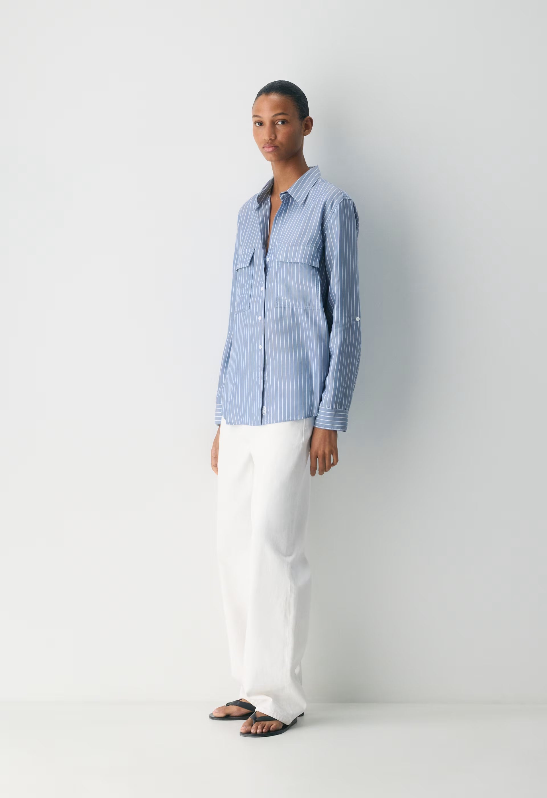 Utility Shirt - MTCHL STRP FR BLU/WT