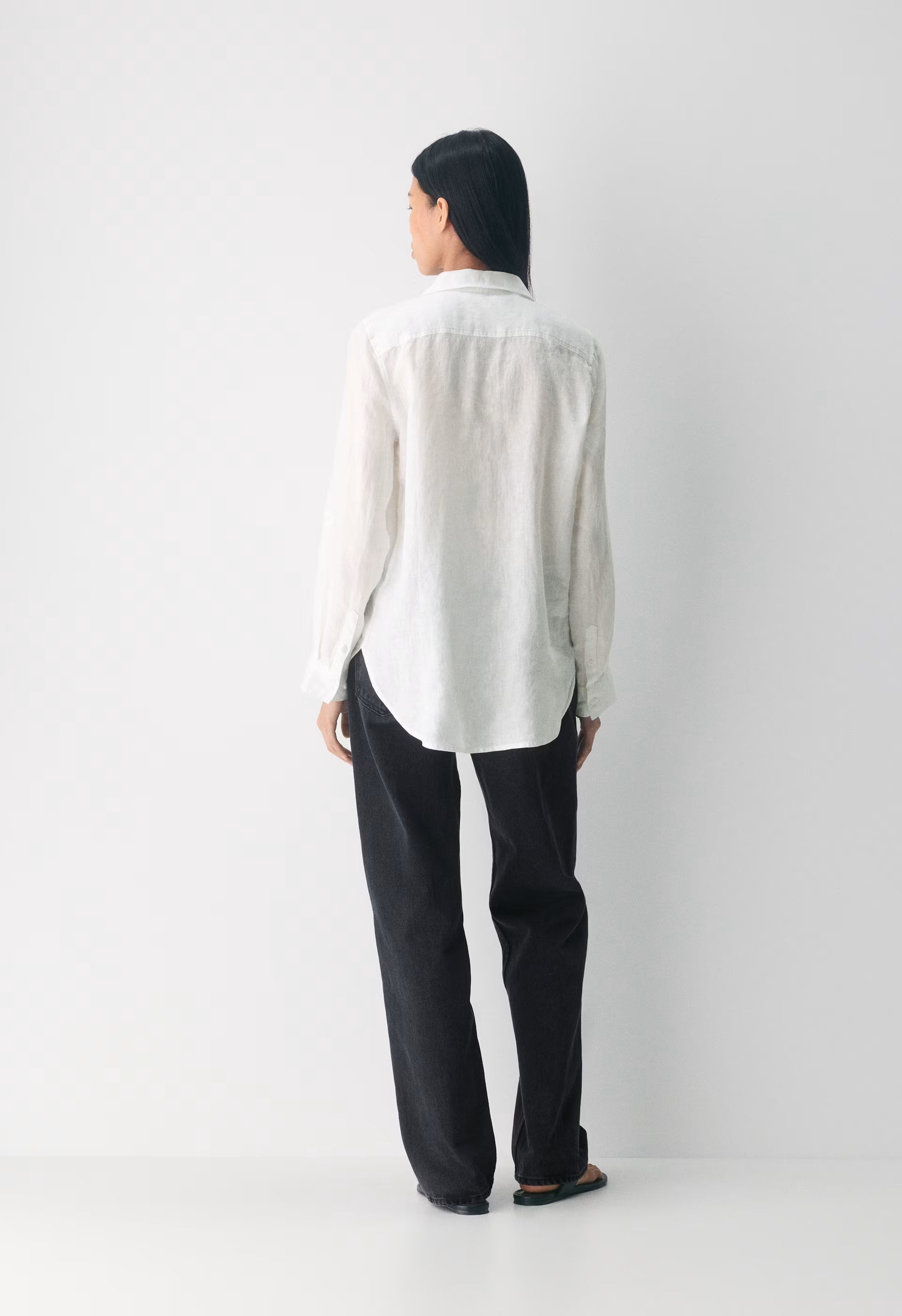 Utility Linen Shirt - WHITE