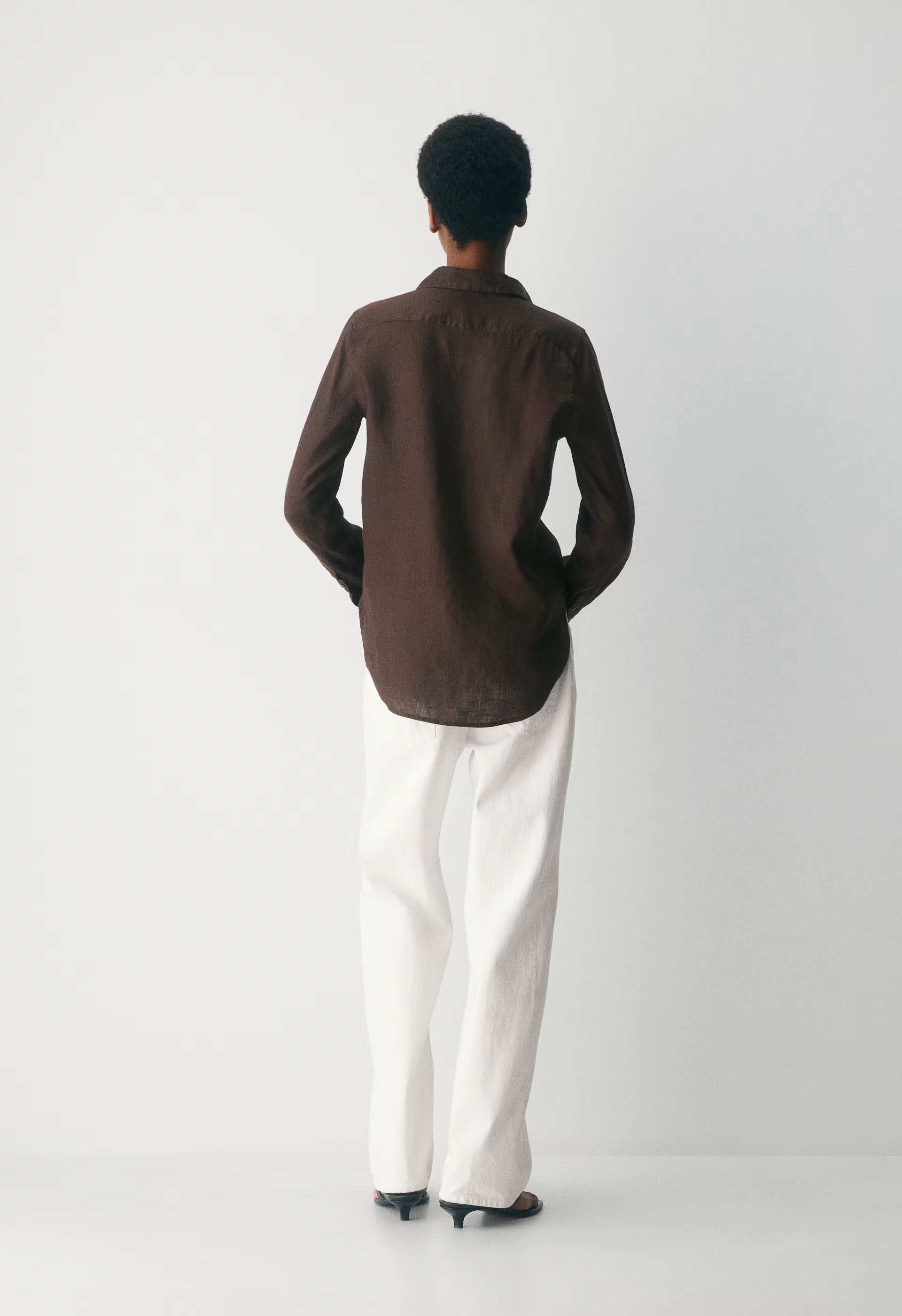 Utility Linen Shirt - RICH MOCHA BROWN