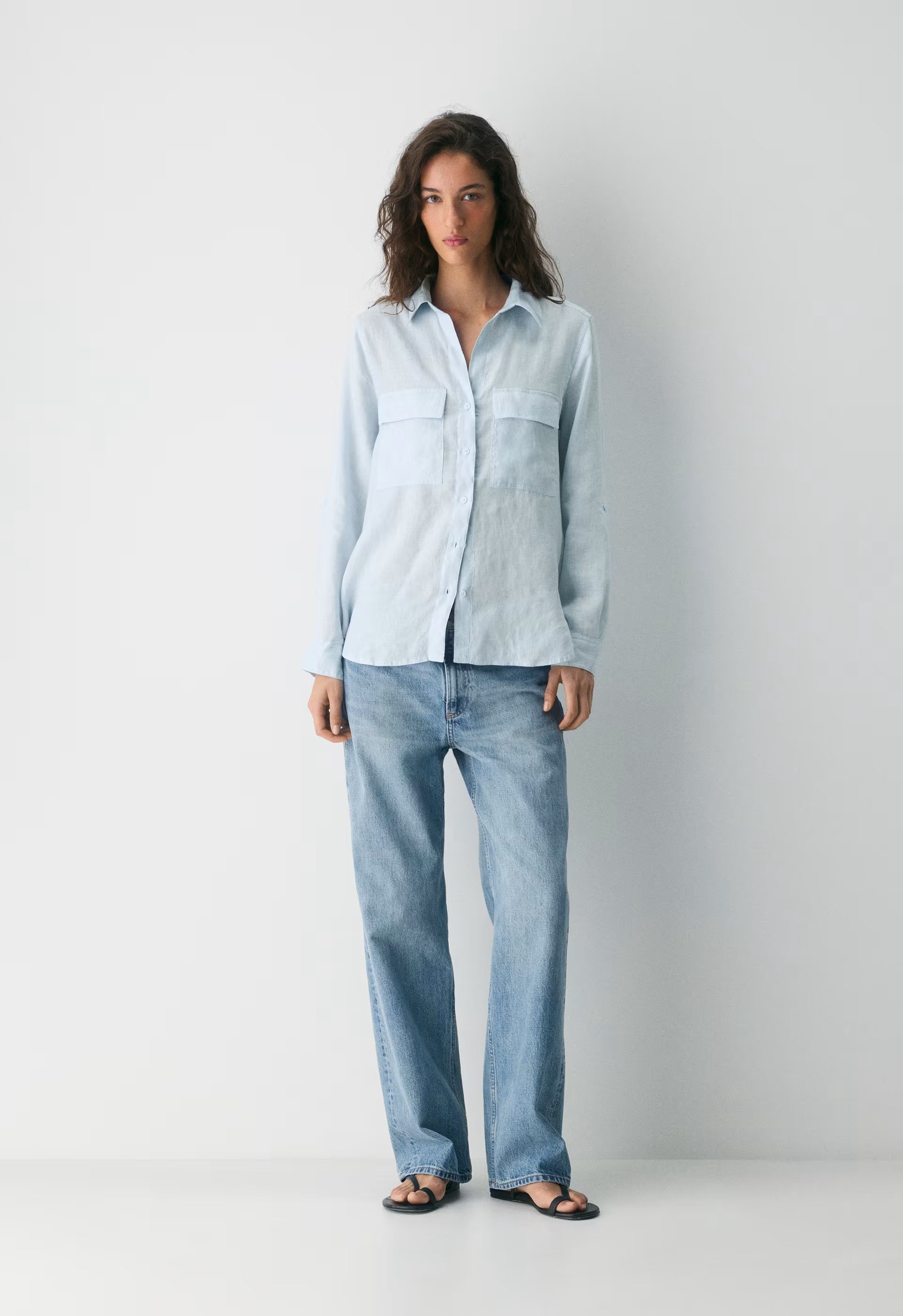 Utility Linen Shirt - MTCHLL STRP WT/NTRL EC