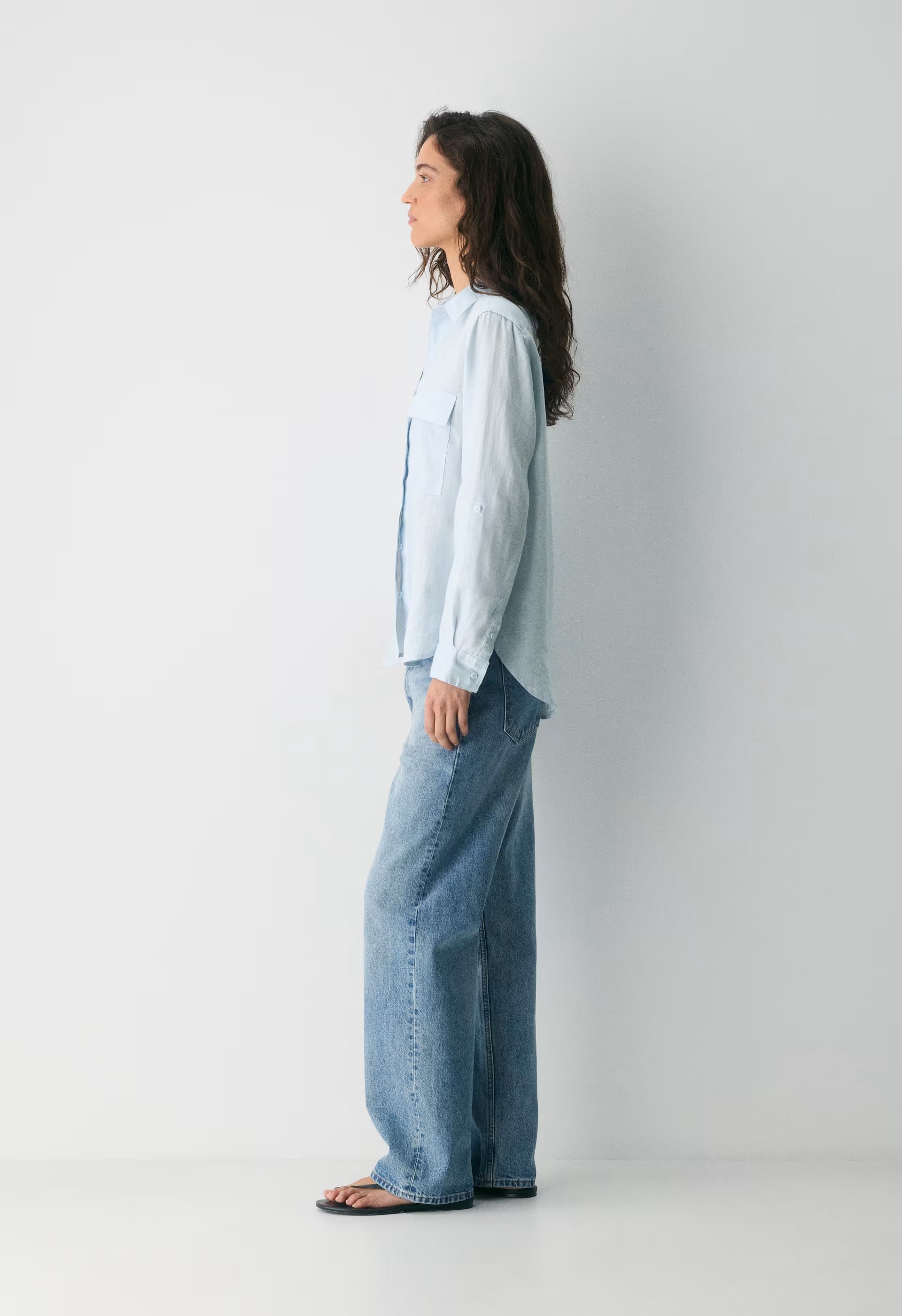 Utility Linen Shirt - MTCHLL STRP WT/NTRL EC
