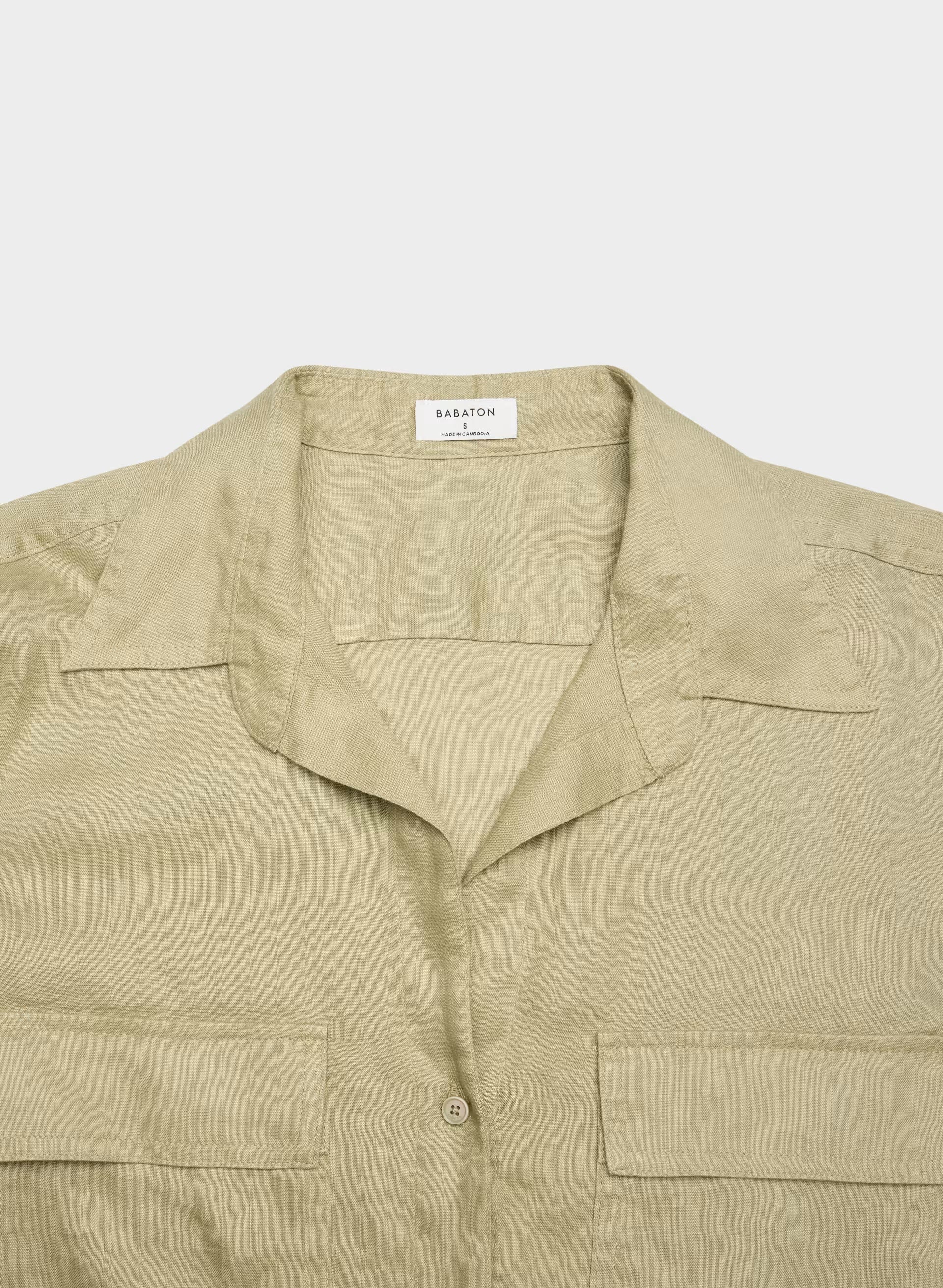 Utility Linen Shirt - MARTINI OLIVE
