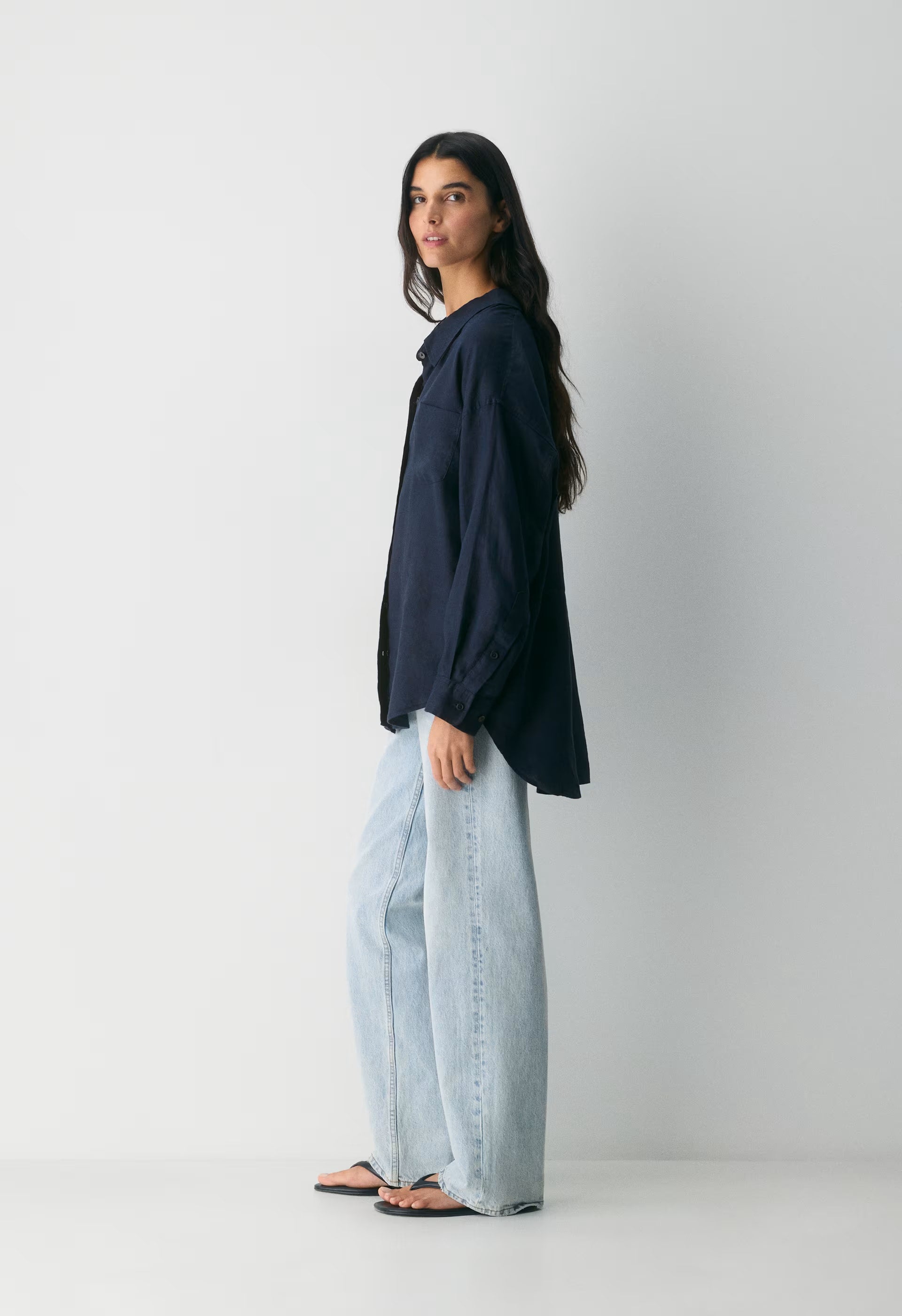 Reminisce Relaxed Linen Shirt - ADMIRAL
