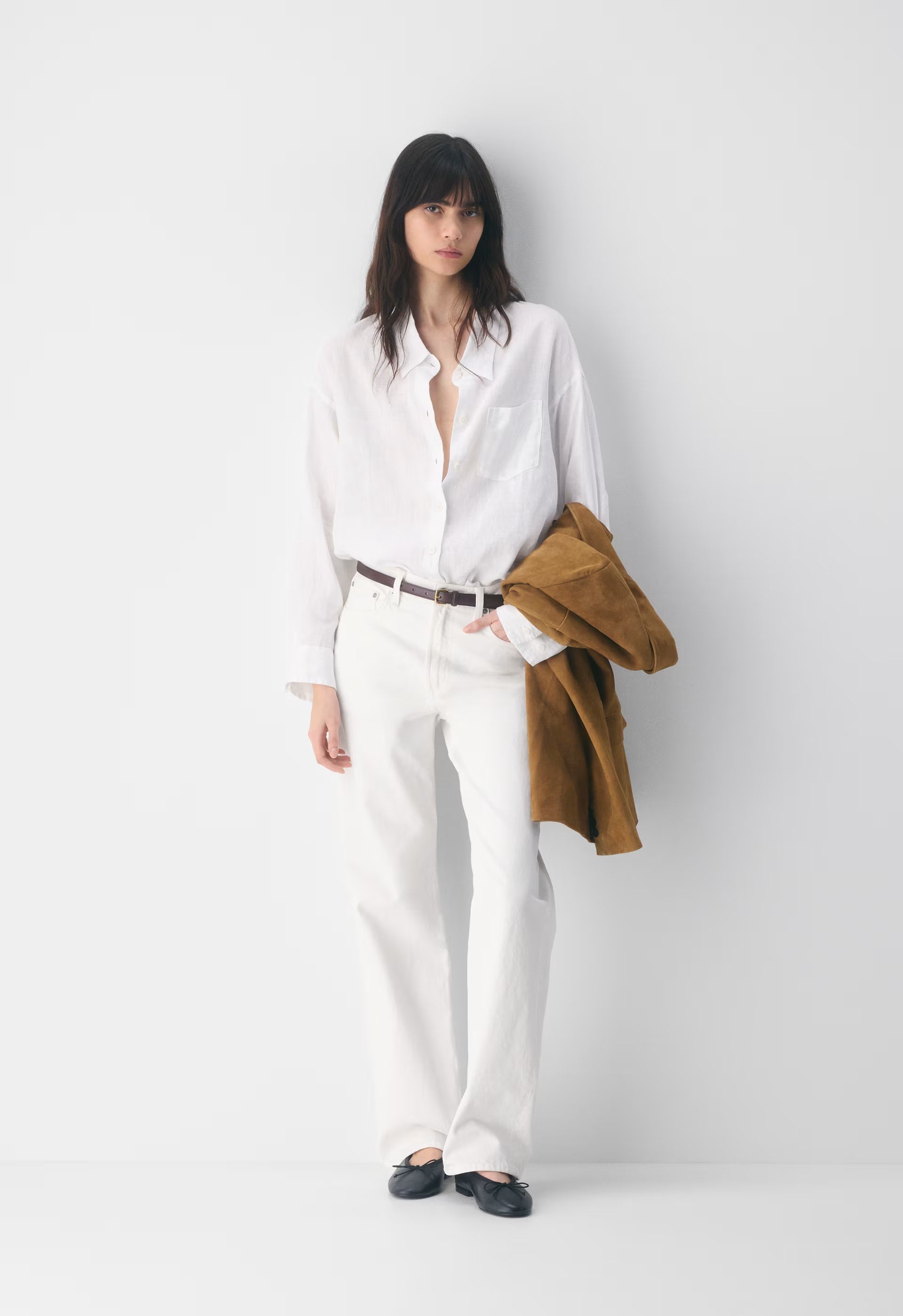 Reminisce Relaxed Linen Shirt - WLN STP WHT/NTRL ECR