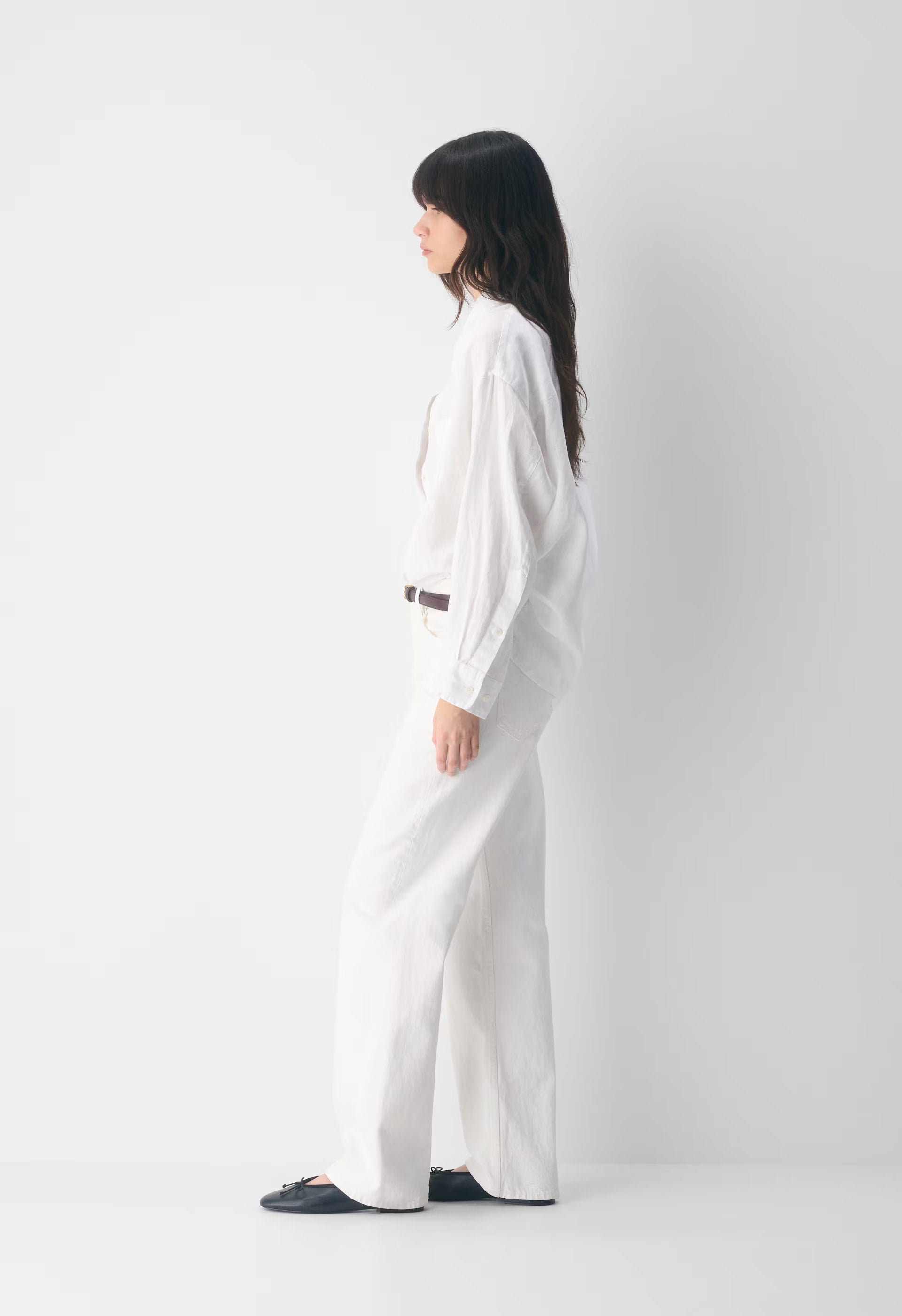 Reminisce Relaxed Linen Shirt - MTCHLL STRP WT/NTRL EC