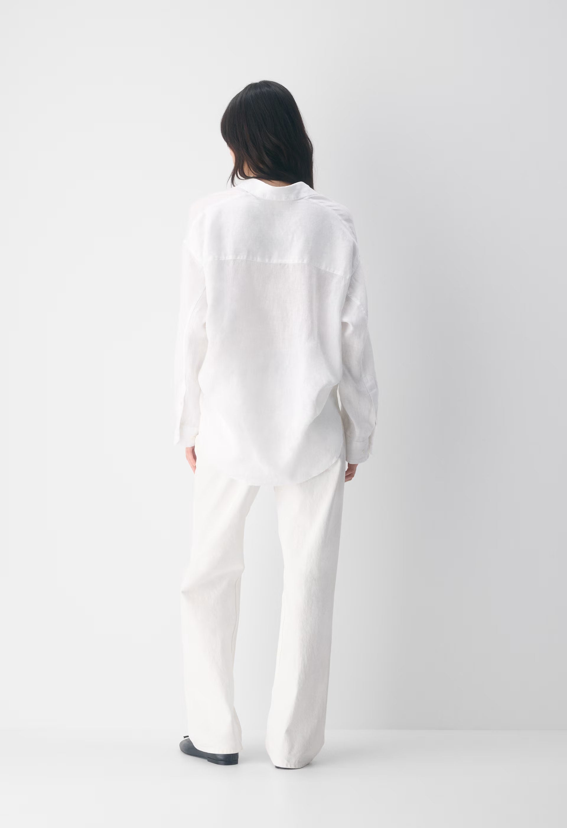 Reminisce Relaxed Linen Shirt - WHITE