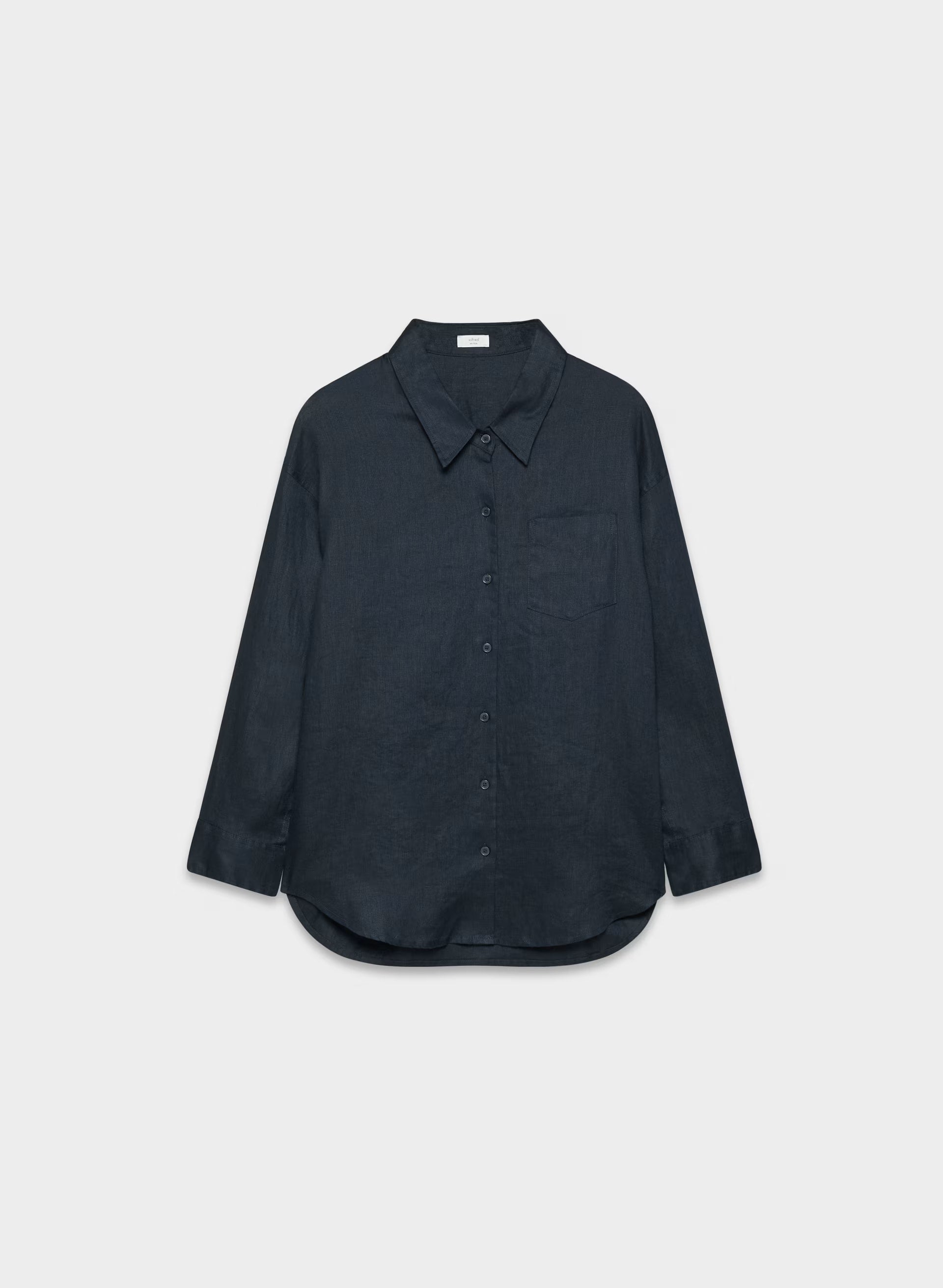 Reminisce Relaxed Linen Shirt - DARK NIGHT NAVY