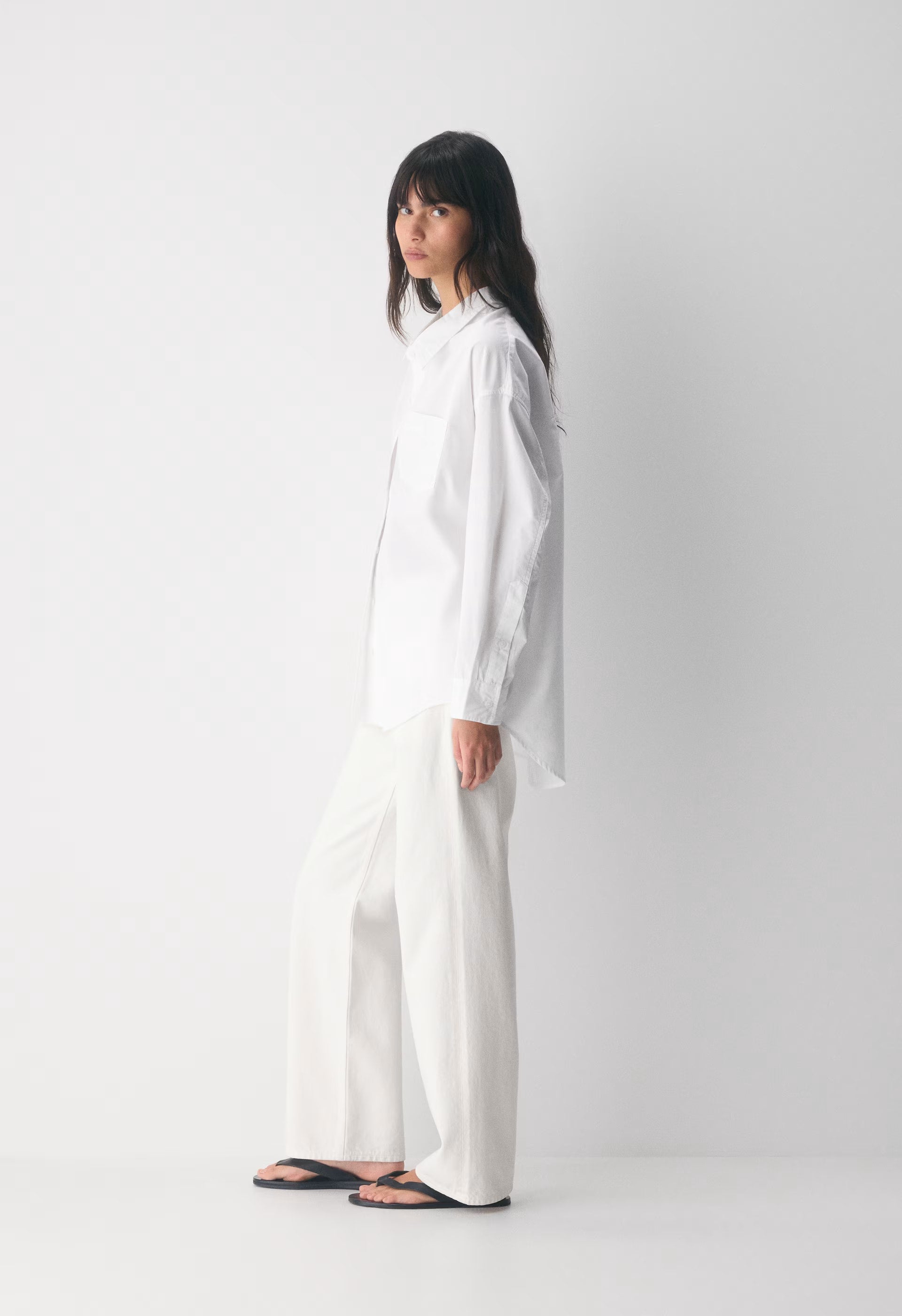 Reminisce Relaxed Poplin Shirt - WNSTN STRPE D BL/B WH
