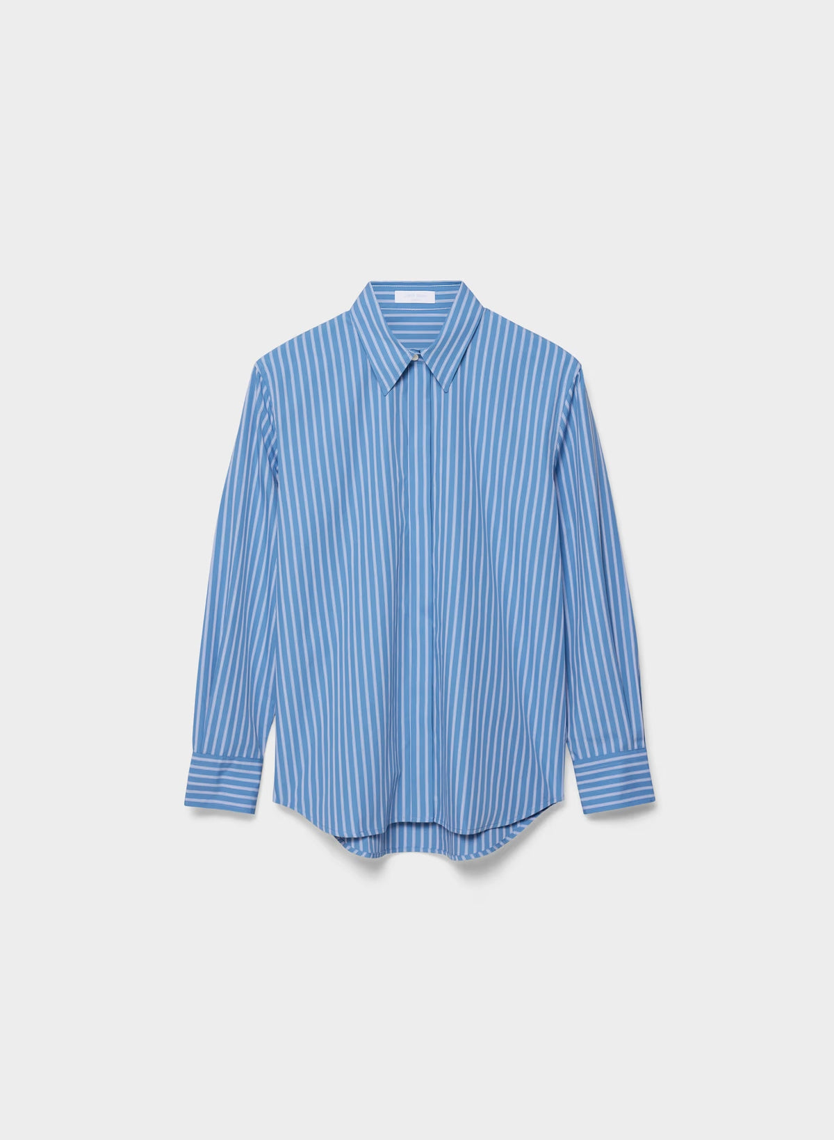 New Essential Relaxed Poplin Shirt - MTLND STRP FR BLU/WHT