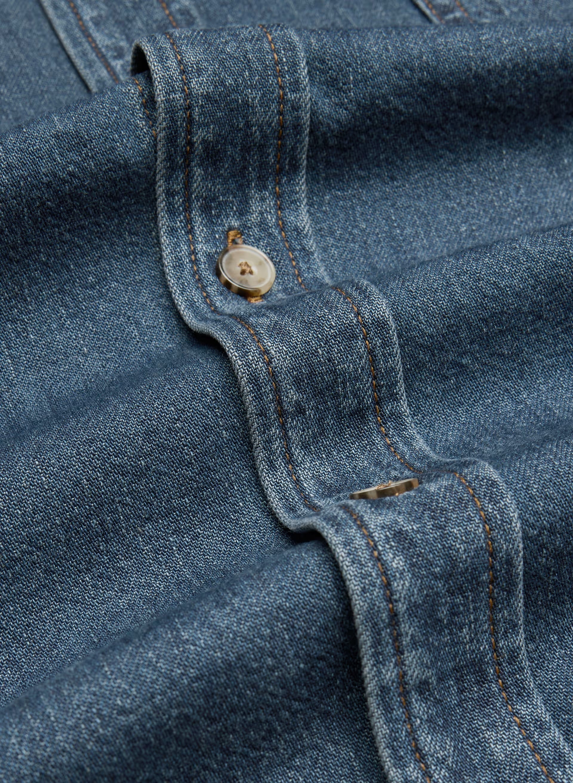 Denim Forum The '80s Comfy Denim Shirt - BE ABOUT DARK BLEU