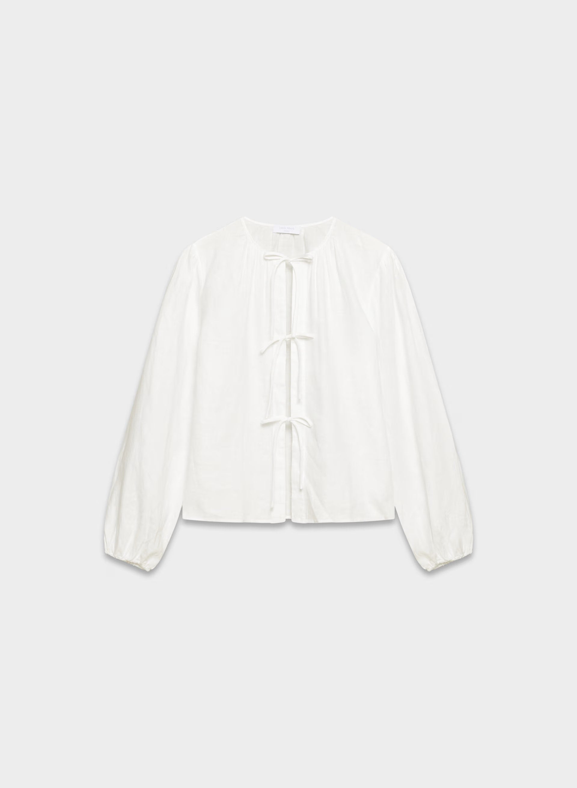 Tybee Linen Blouse - WHITE