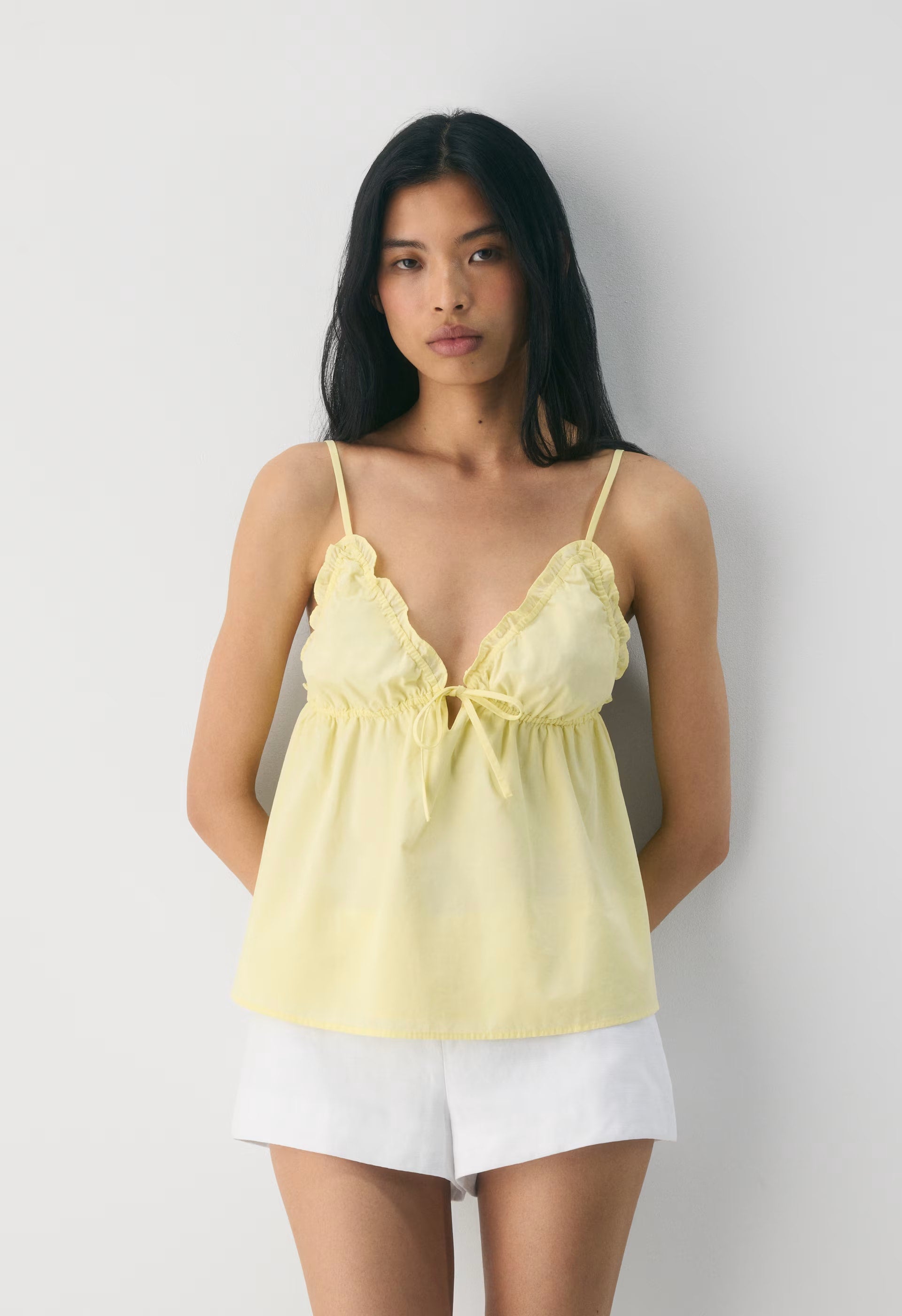 Caviar Poplin Camisole - LEMONADE