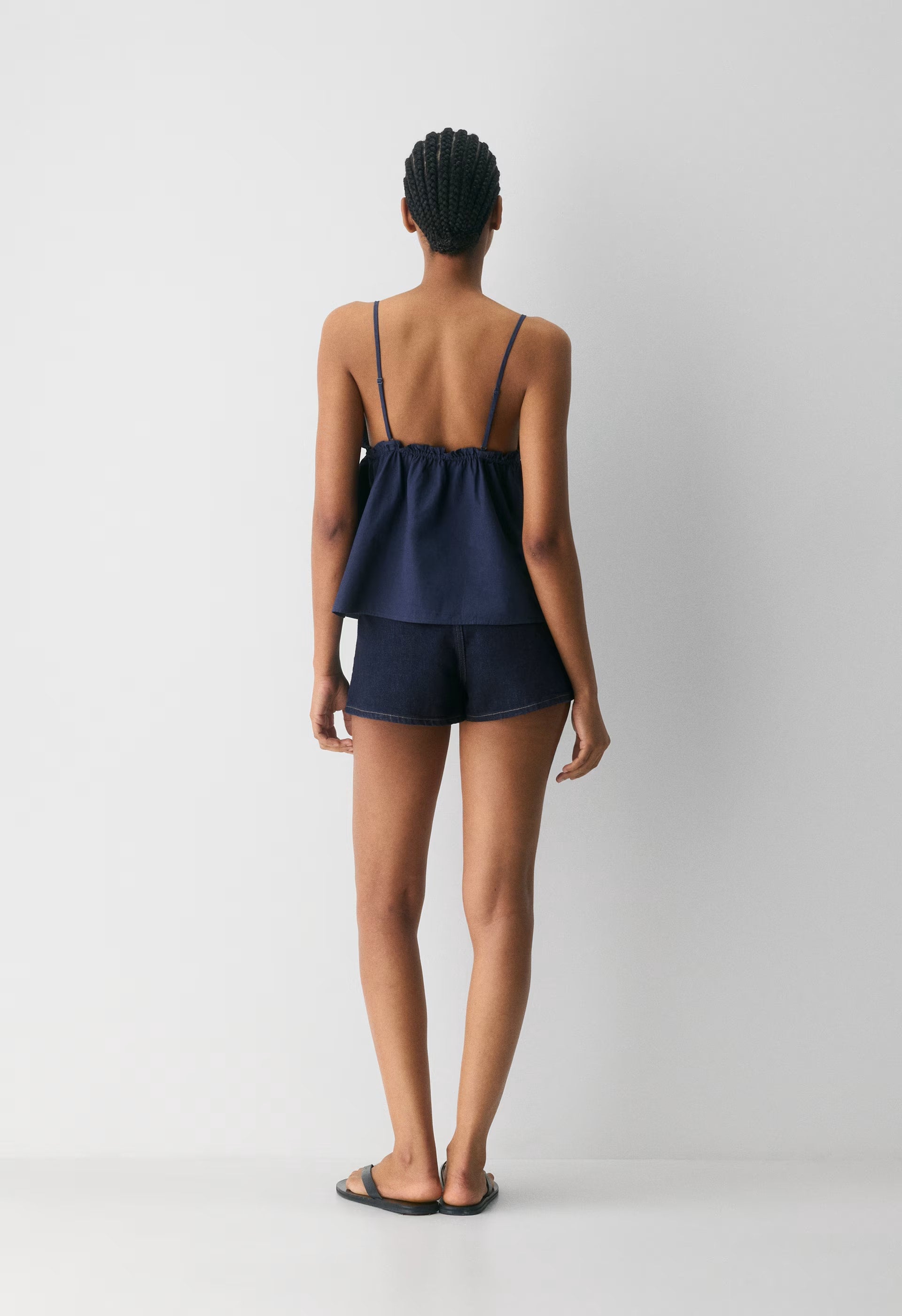 Caviar Poplin Camisole - HARBOUR NAVY