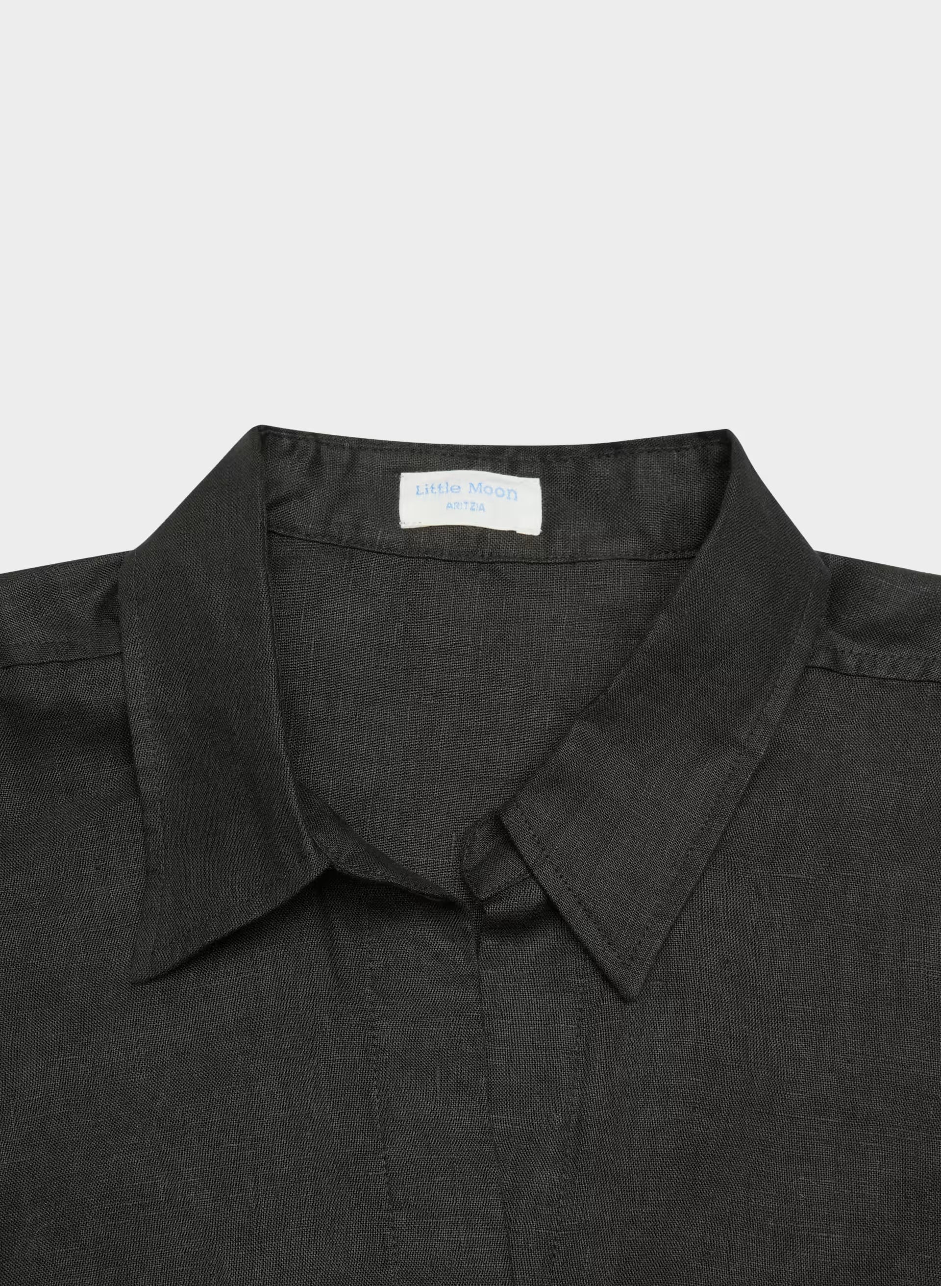 Portofino Linen Shirt - BLACK