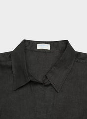 Portofino Linen Shirt - BLACK