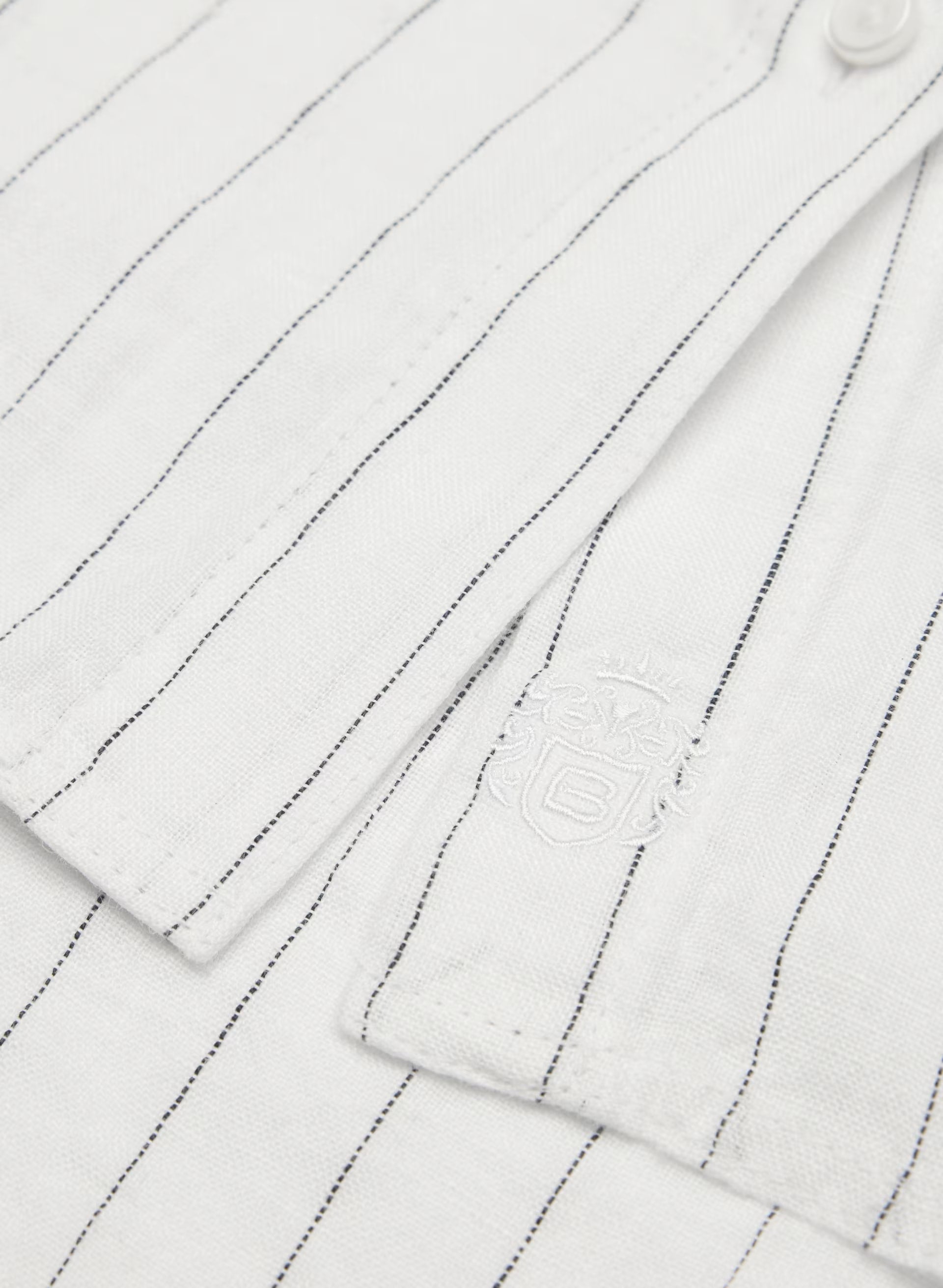 Utility Linen Shirt - HNDSN STRP WT/ADMIRAL