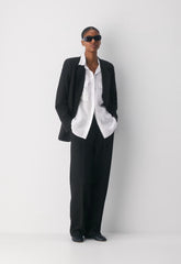 Utility Linen Shirt - HNDSN STRP WT/ADMIRAL