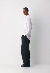 Utility Linen Shirt - HNDSN STRP WT/ADMIRAL