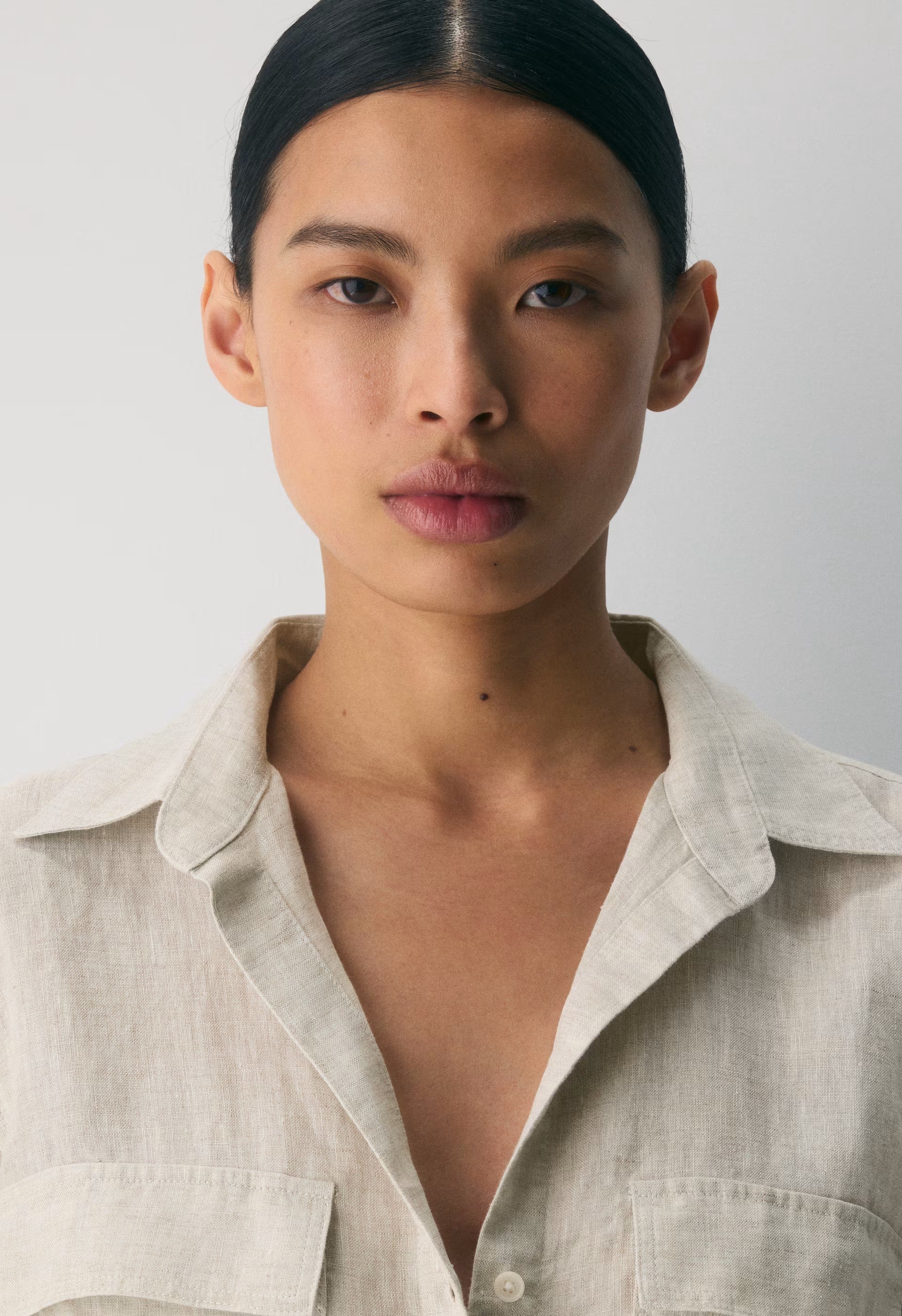 Utility Linen Shirt - UNDYED ECRU