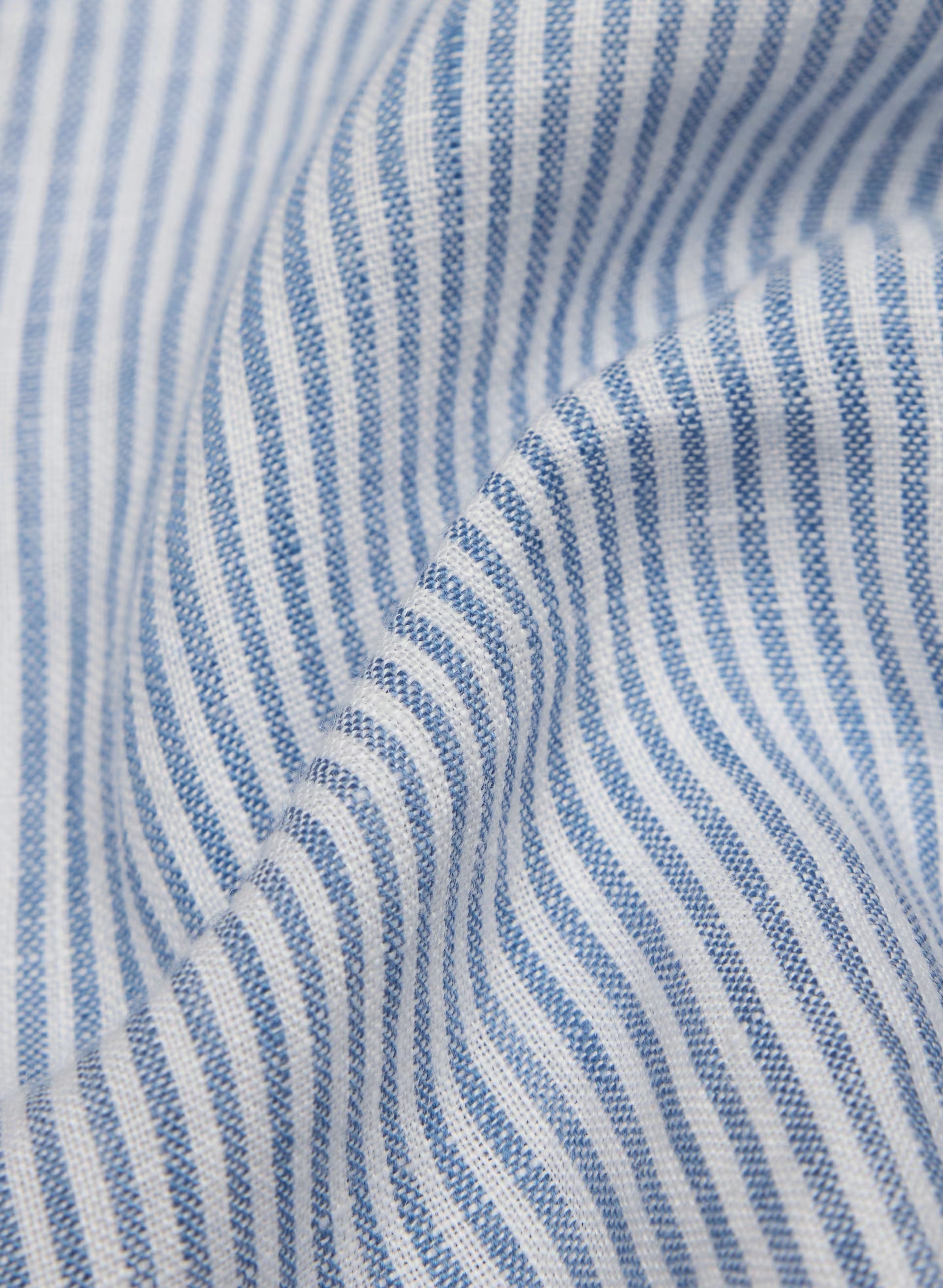 Utility Linen Shirt - WLSON STRP FR BL/B WH
