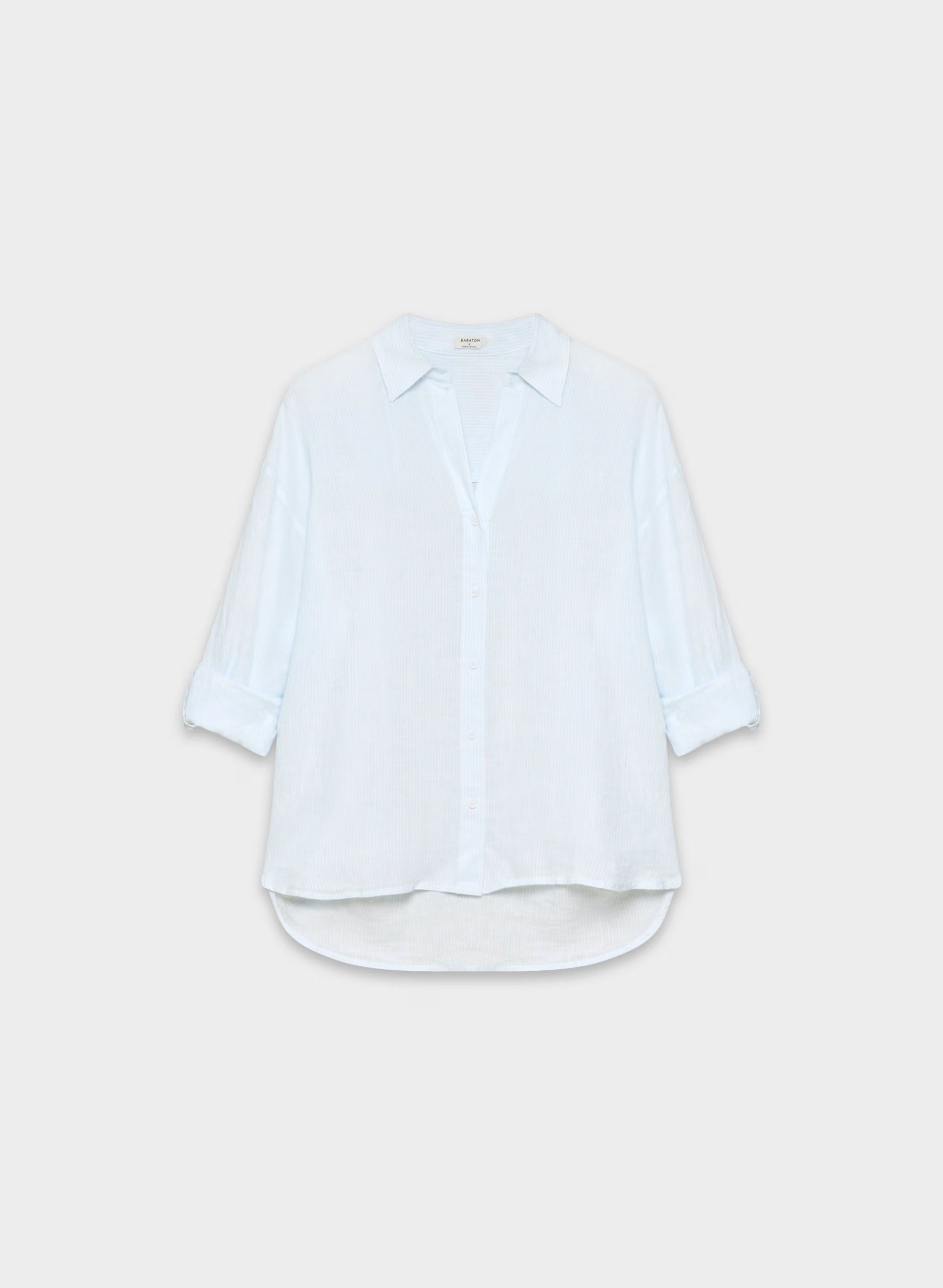 Archive Linen Shirt - VLABLU/BRGTWHT