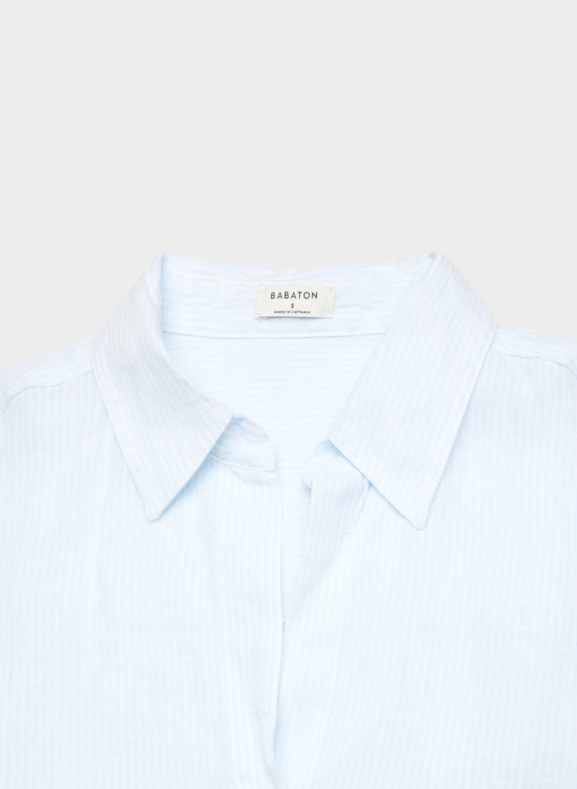 Archive Linen Shirt - VLABLU/BRGTWHT