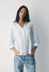 Archive Linen Shirt - VLABLU/BRGTWHT