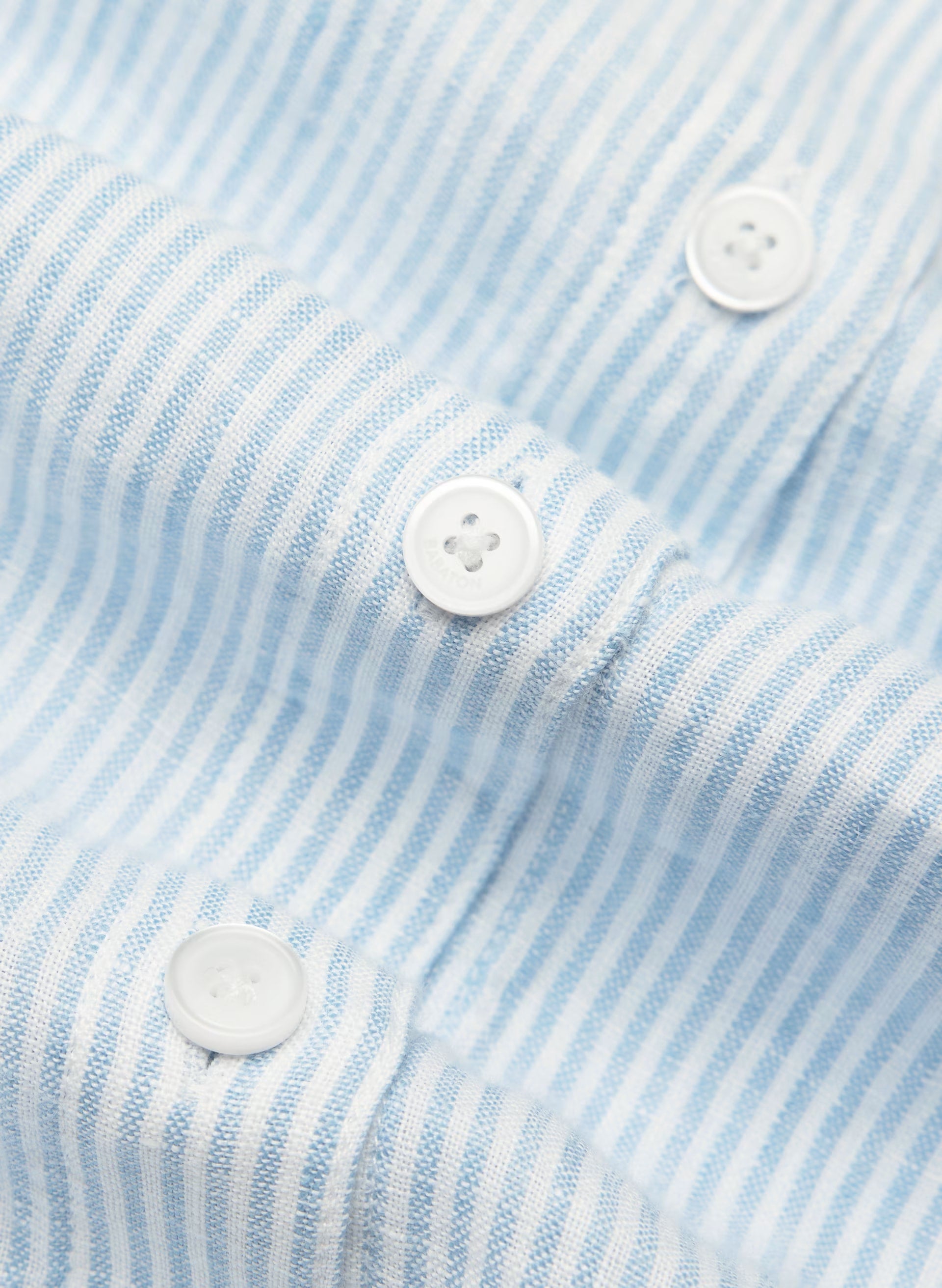 Archive Linen Shirt - WLN STP WHT/CRNFLR BL