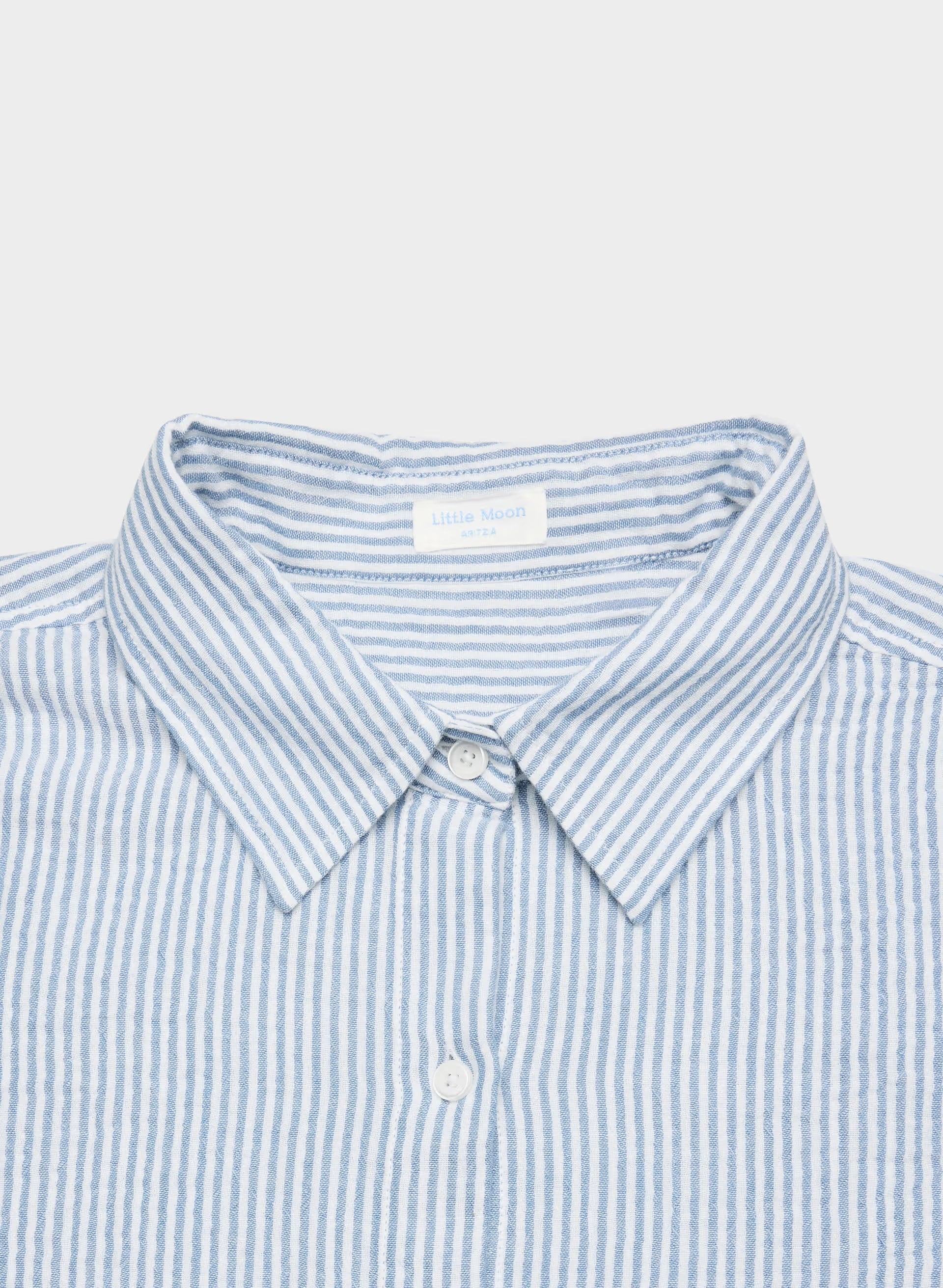 AirPlush Cotton™ Sail Shirt - LINSEY STRP FCH BL/WHT