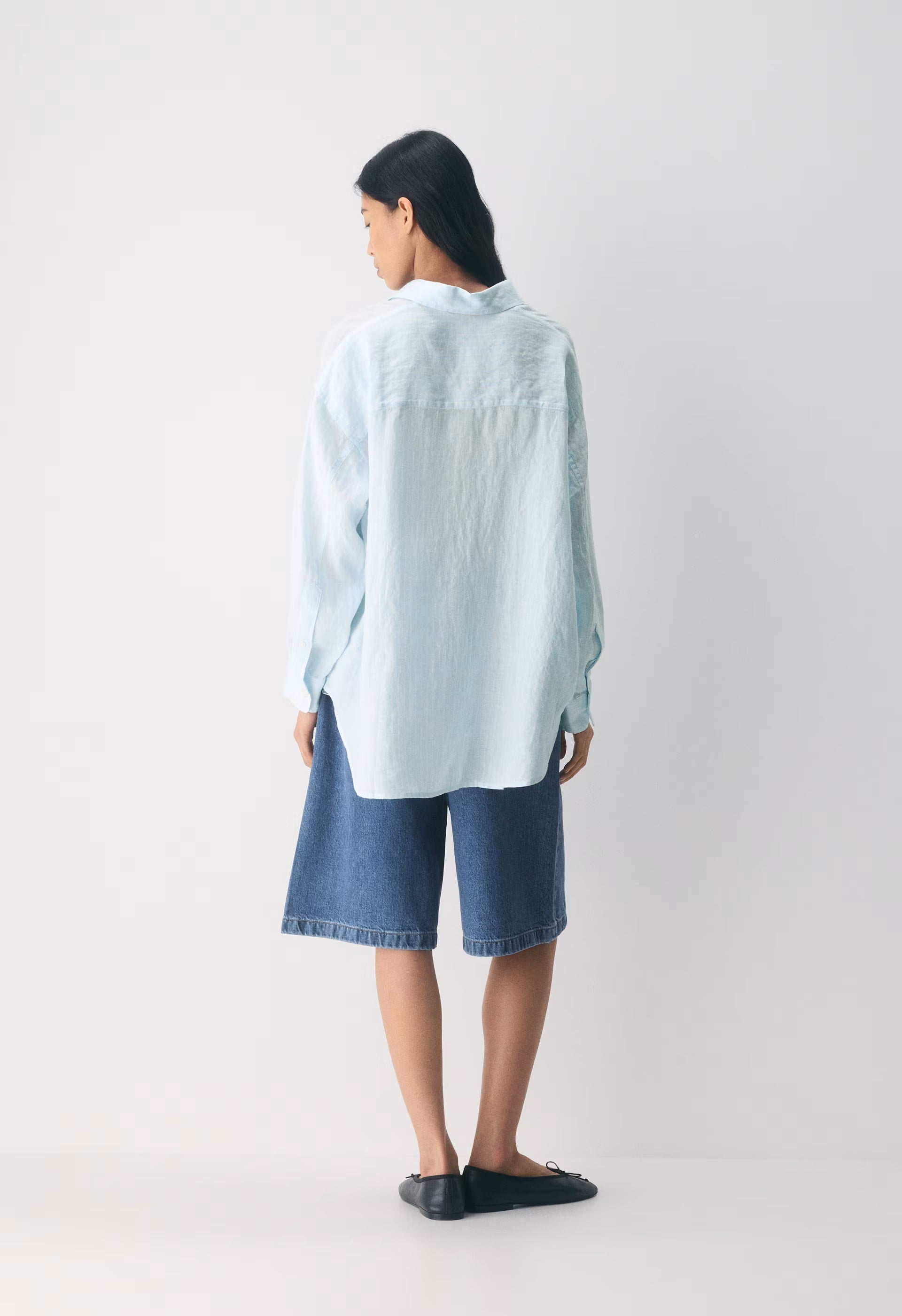 Reminisce Relaxed Linen Shirt - MTCHL STRP VLA BL/ OK