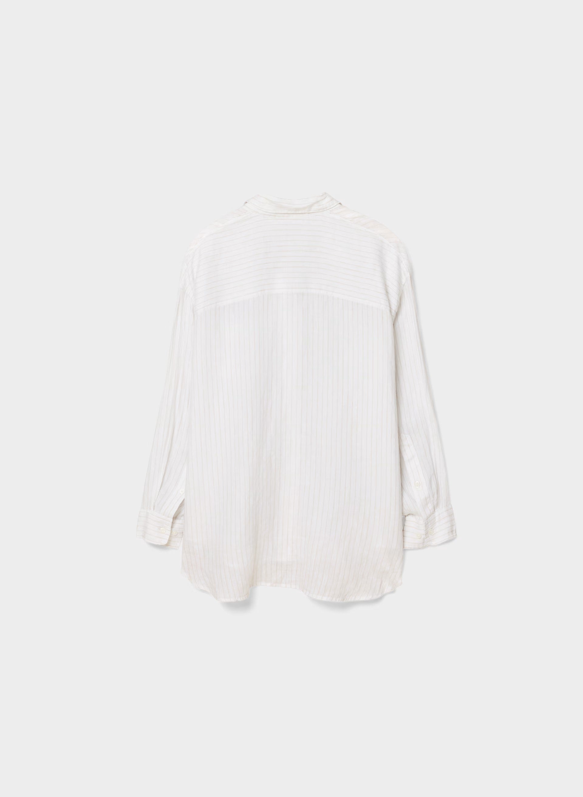 Reminisce Relaxed Linen Shirt - MTCHLL STRP WT/NTRL EC
