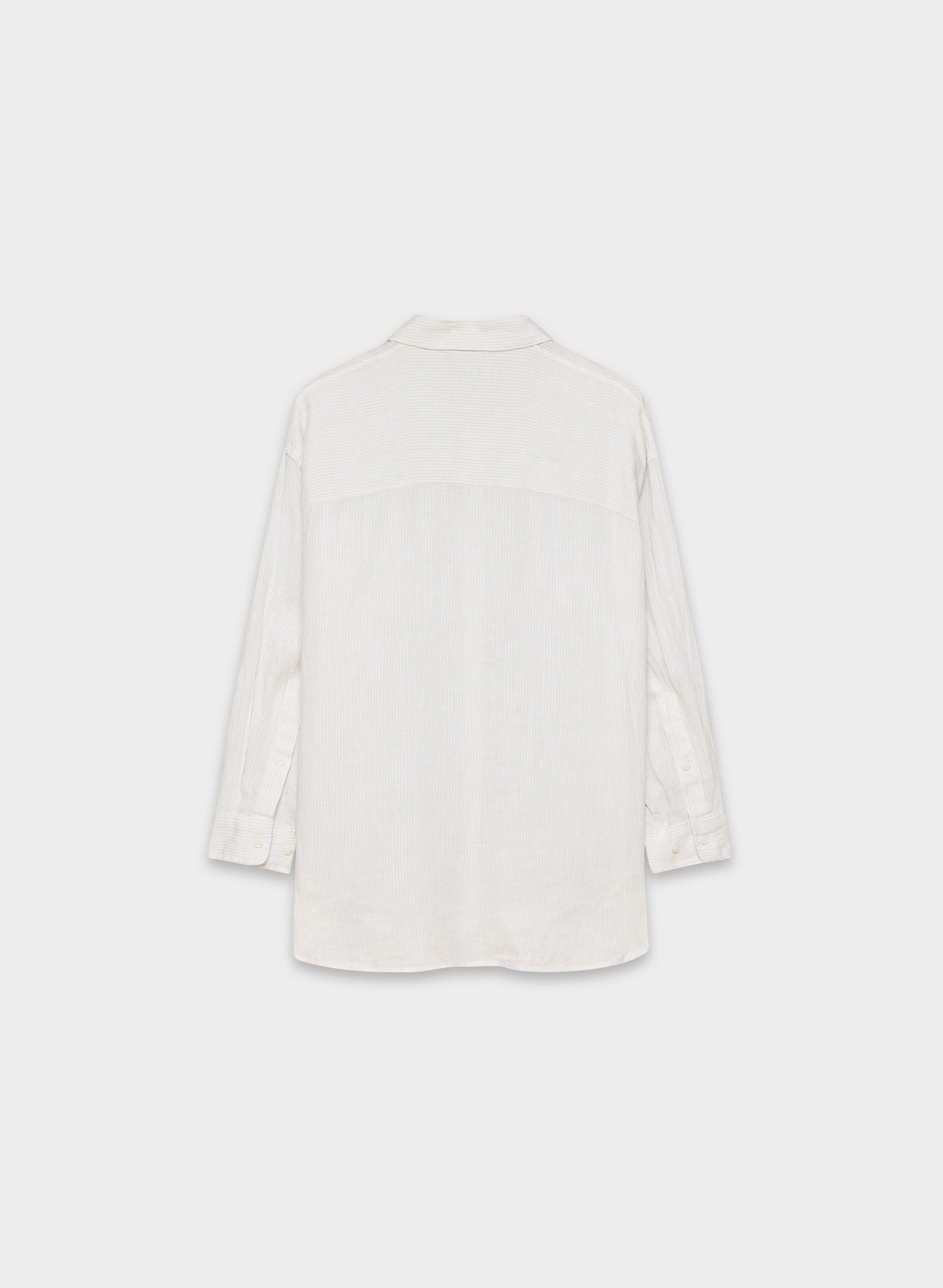 Reminisce Relaxed Linen Shirt - WLN STP WHT/NTRL ECR